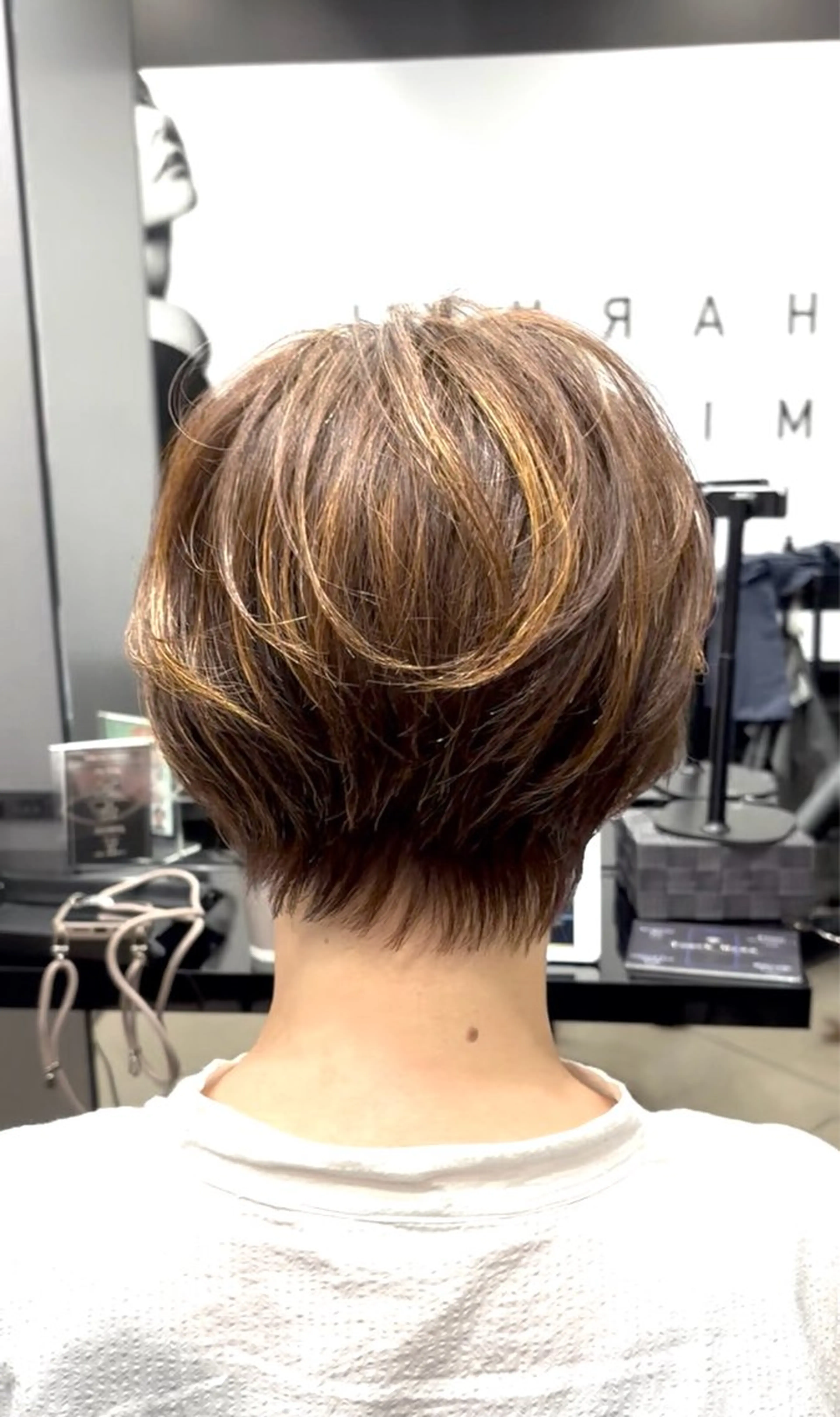 ショート ショートボブ ハンサムショート 丸みショート ボブ くびれヘア カット ヘアカラー HARUKI  MINATO Japan広島紙屋町店所属・hmj紙屋町店 脊戸智志のヘアスタイル