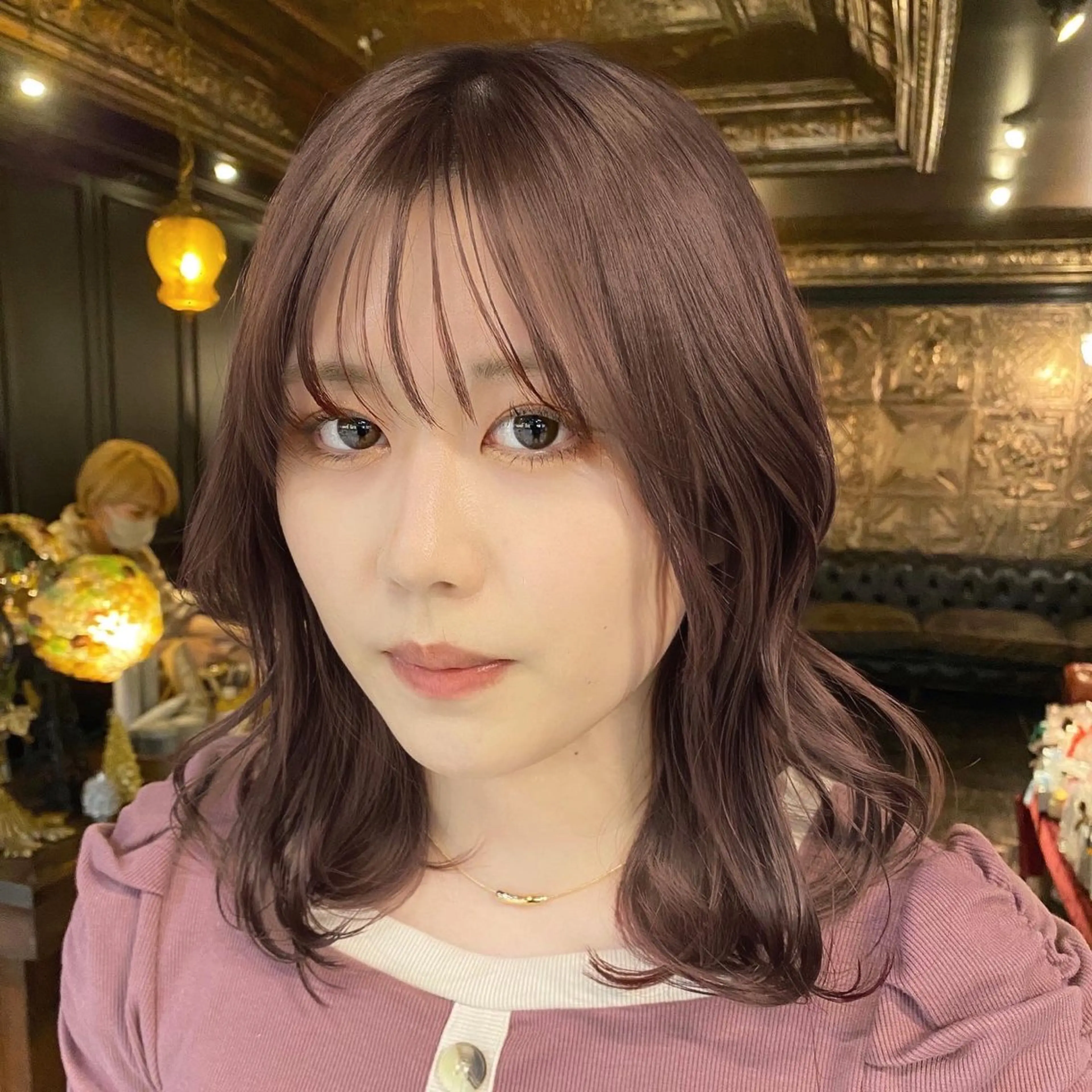 セミロング カラー ブリーチ ダブルカラー グレージュ ブリーチなしカラー カット ヘアカラー 透明感カラー🌿 グレージュ🐺陽介のヘアスタイル