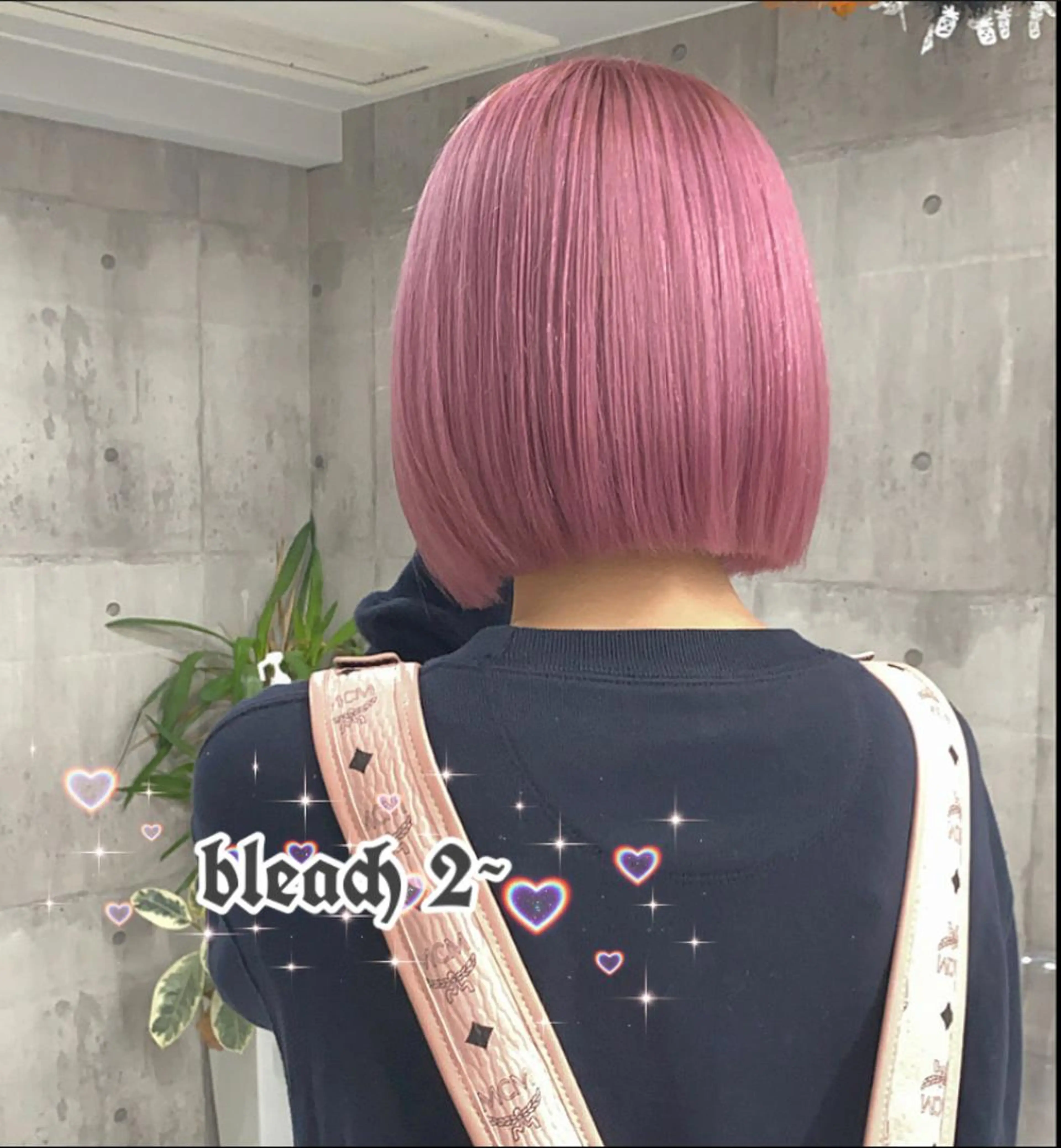 ショート アッシュ アッシュグレー アッシュグレージュ ミストバング ピンクブラウン ハイトーン×エクステ 💞くるみのヘアスタイル