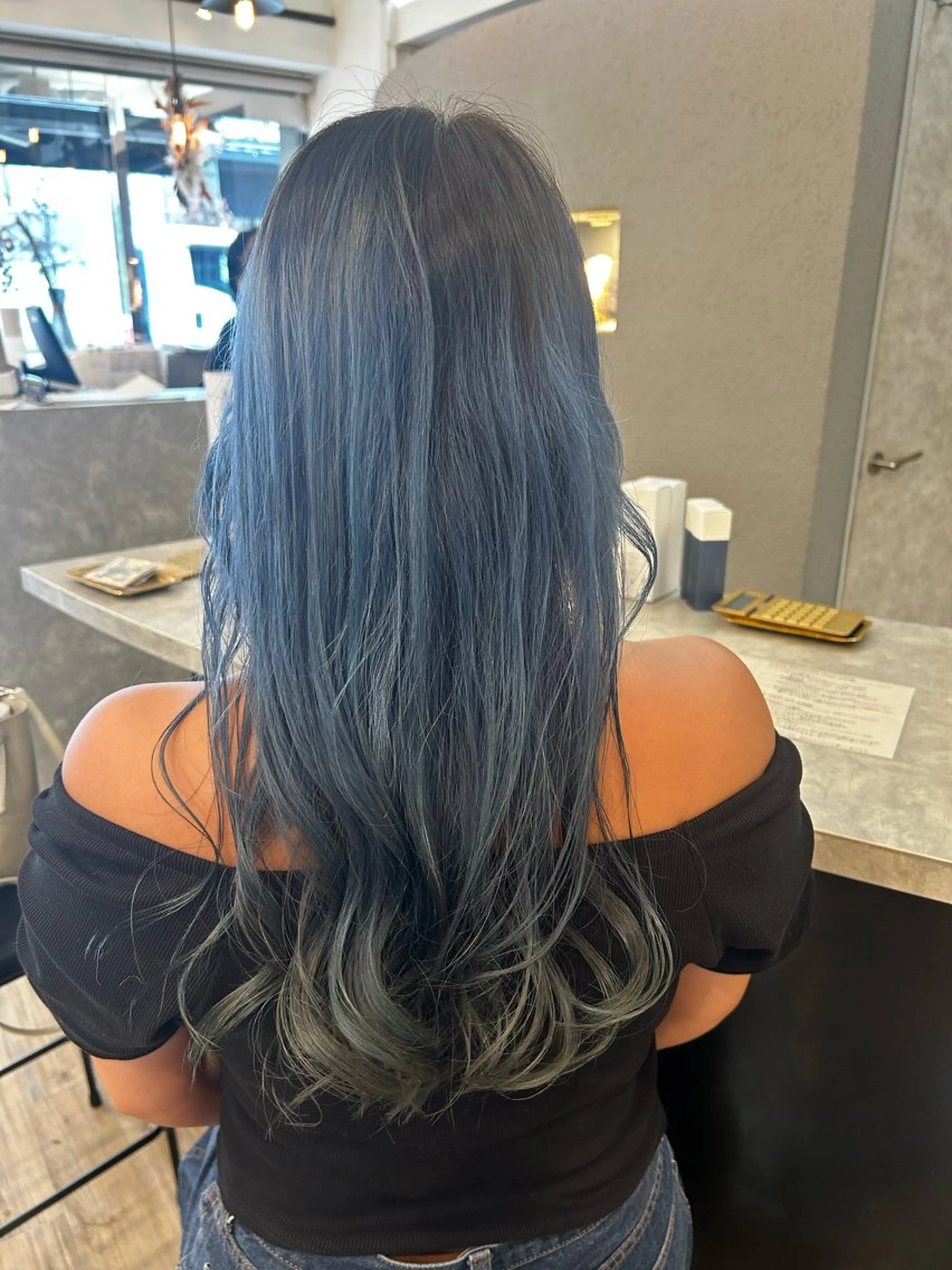 ロング カラー ミナミ🩰デサインカ ラー♡ヘアセットのヘアスタイル