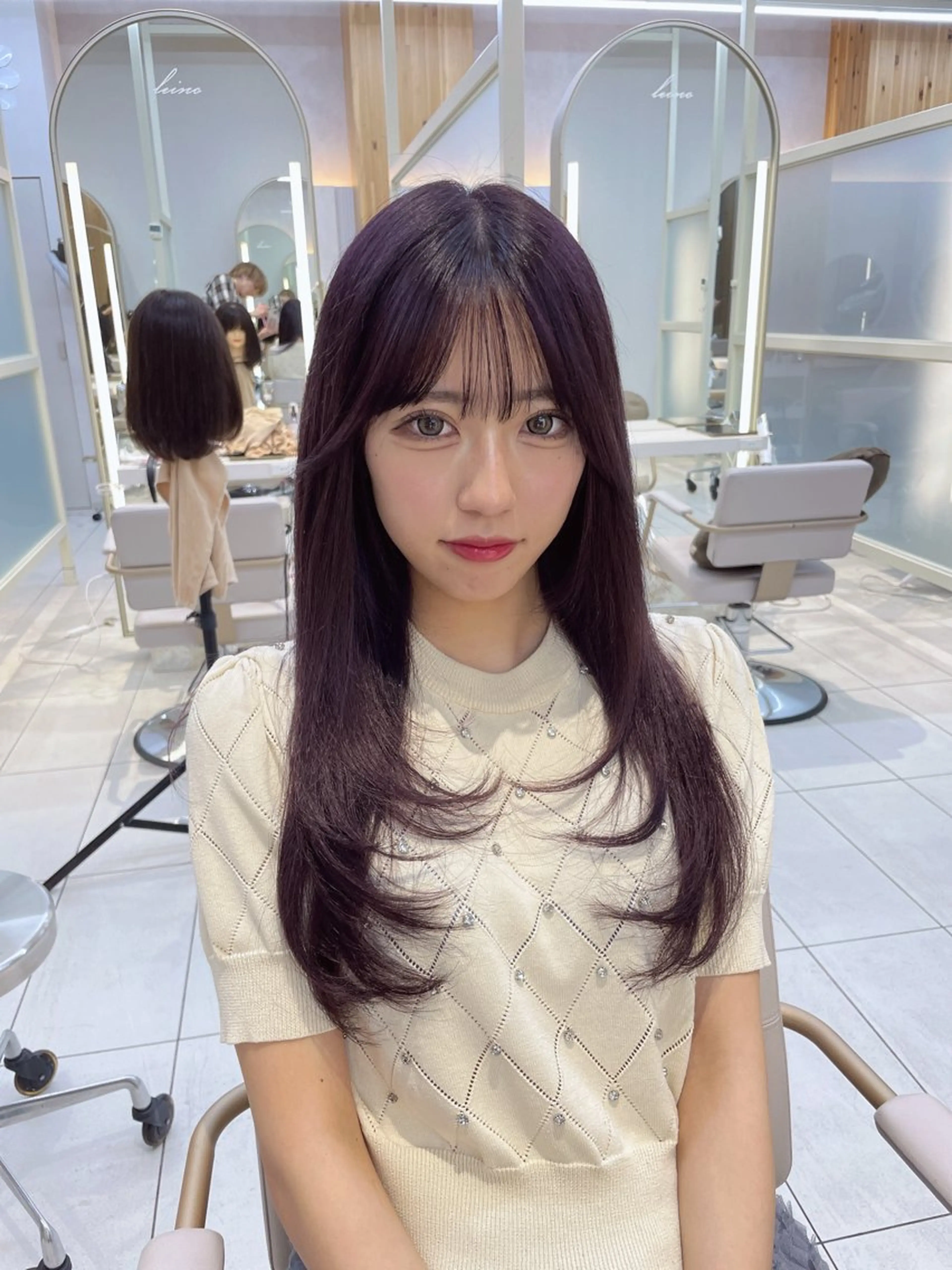 セミロング カット ヘアカラー トリートメント 顔周り特化/ 韓国ヘア/TAKUのヘアスタイル