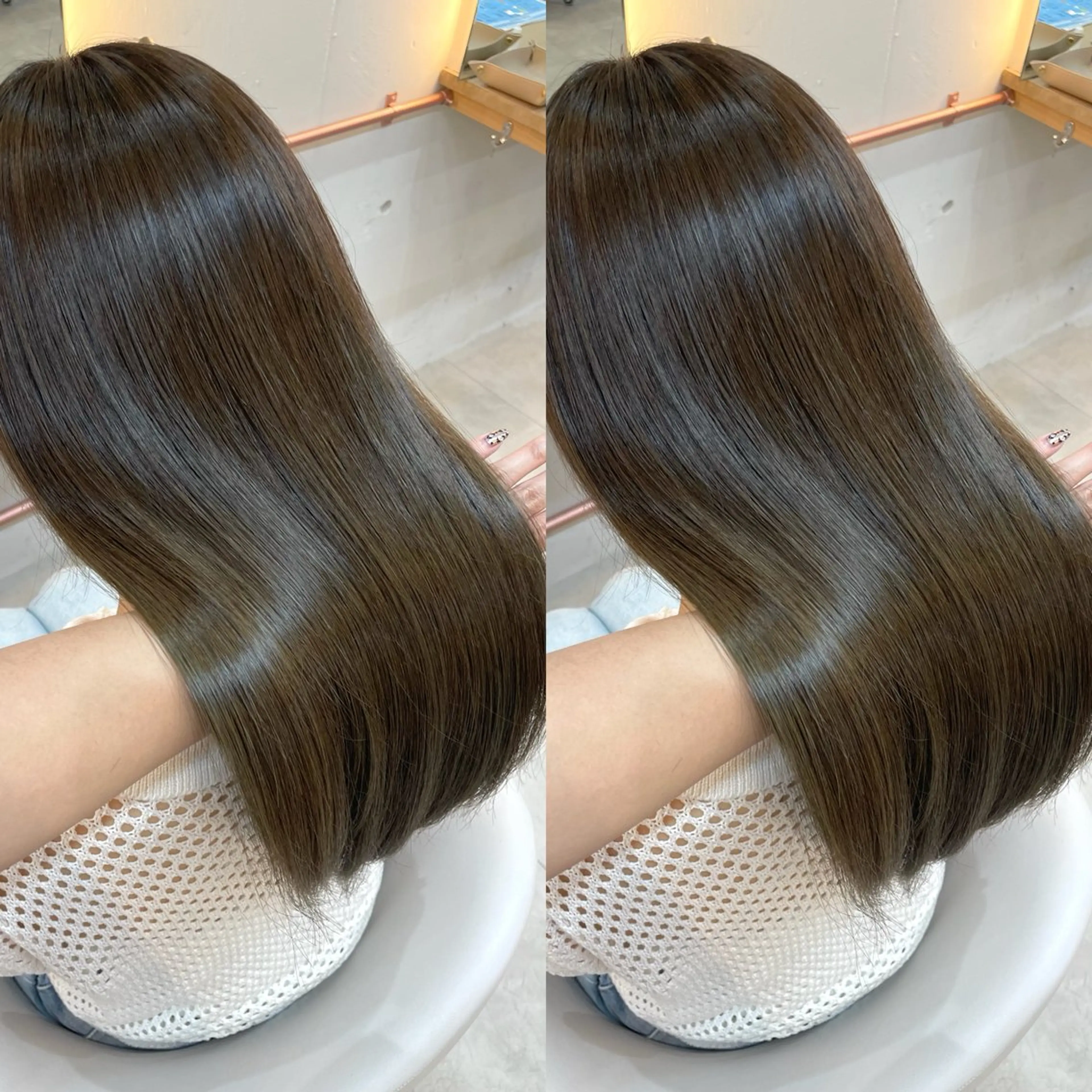 ロング カラー ヘアカラー トリートメント ヘアセット ブリーチ無し透明感 カラー🦕まどかのヘアスタイル