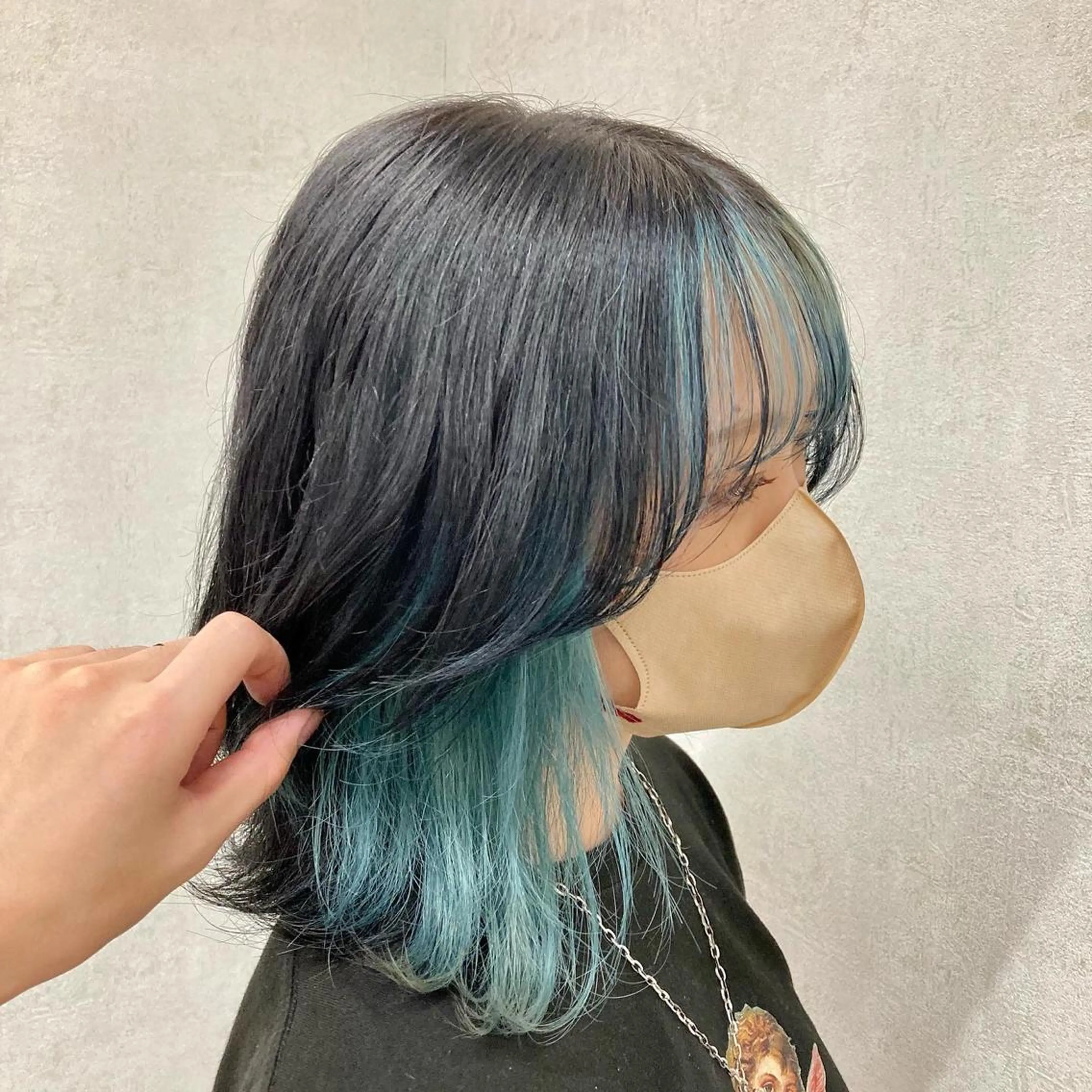 カラー ニュアンスパーマ 曲がる縮毛矯正　爲石のヘアスタイル