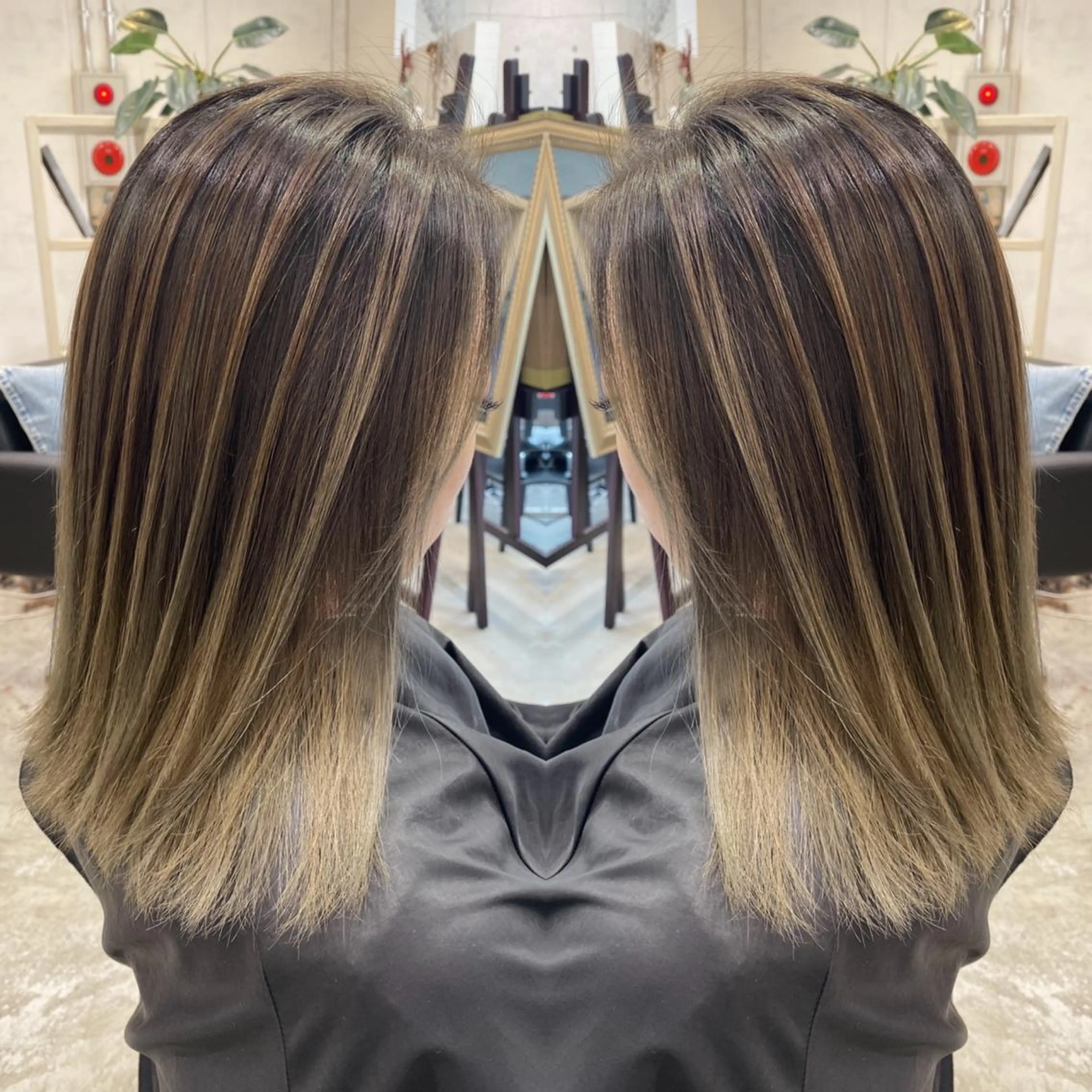 ショート カラー ヘアアレンジ バレイヤージュ レイヤーカット ヘアカラー トリートメント BANK'S hair所属・📌 トレンド×韓国 髪質改善寺坂雄飛📌のヘアスタイル