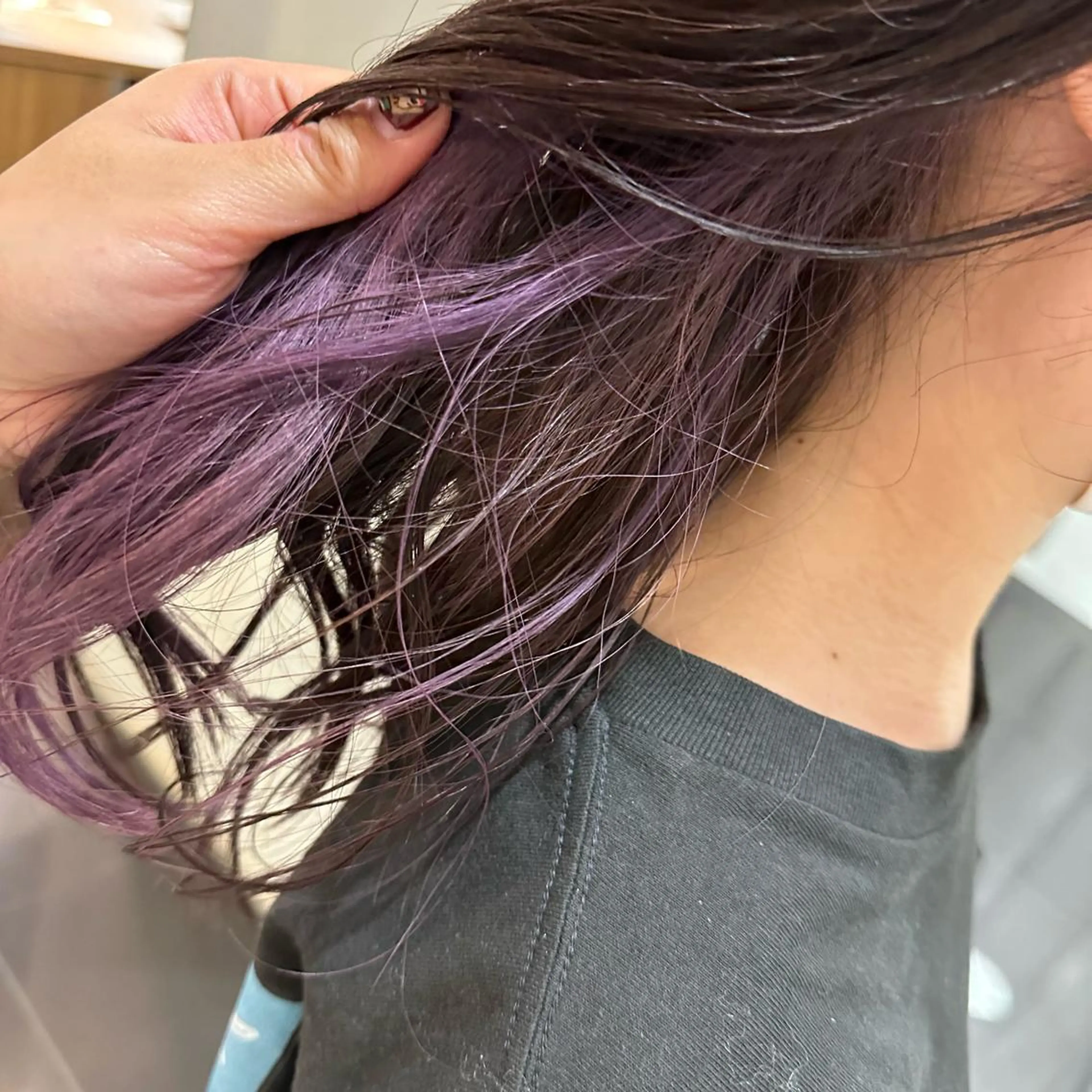 ミディアム カラー ハイトーン/暖色/ 眉/メイク/Rinaのヘアスタイル