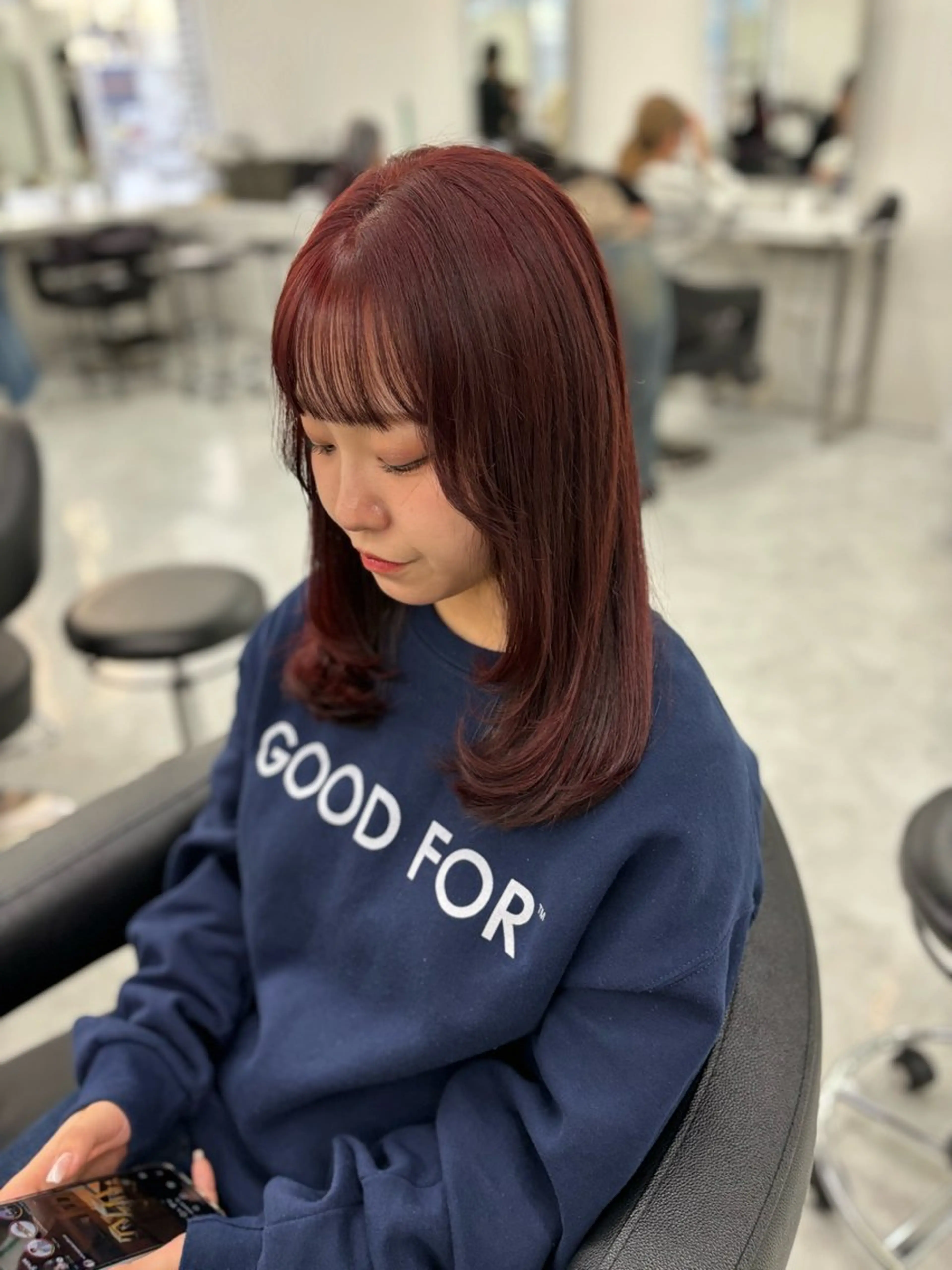 セミロング カラー ヘアアレンジ カット ヘアカラー トリートメント ヘアセット 透明感💕今っぽ似合 わせ𝐍𝐨. 𝟏のヘアスタイル