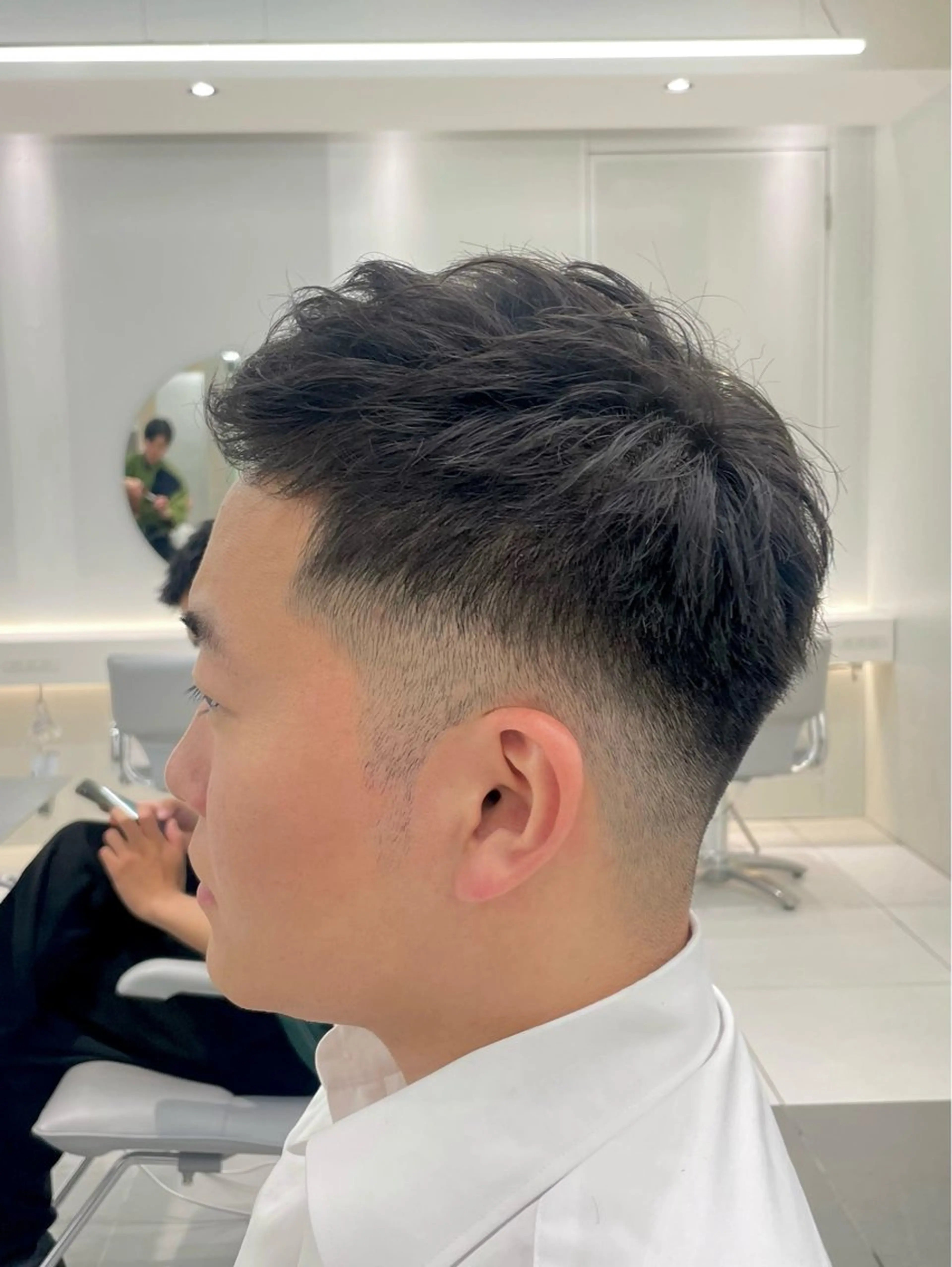 メンズ アップバング センターパート フェードカット マッシュ メンズパーマ カット ヘアセット メンズスタイル 🇰🇷パーマのヘアスタイル