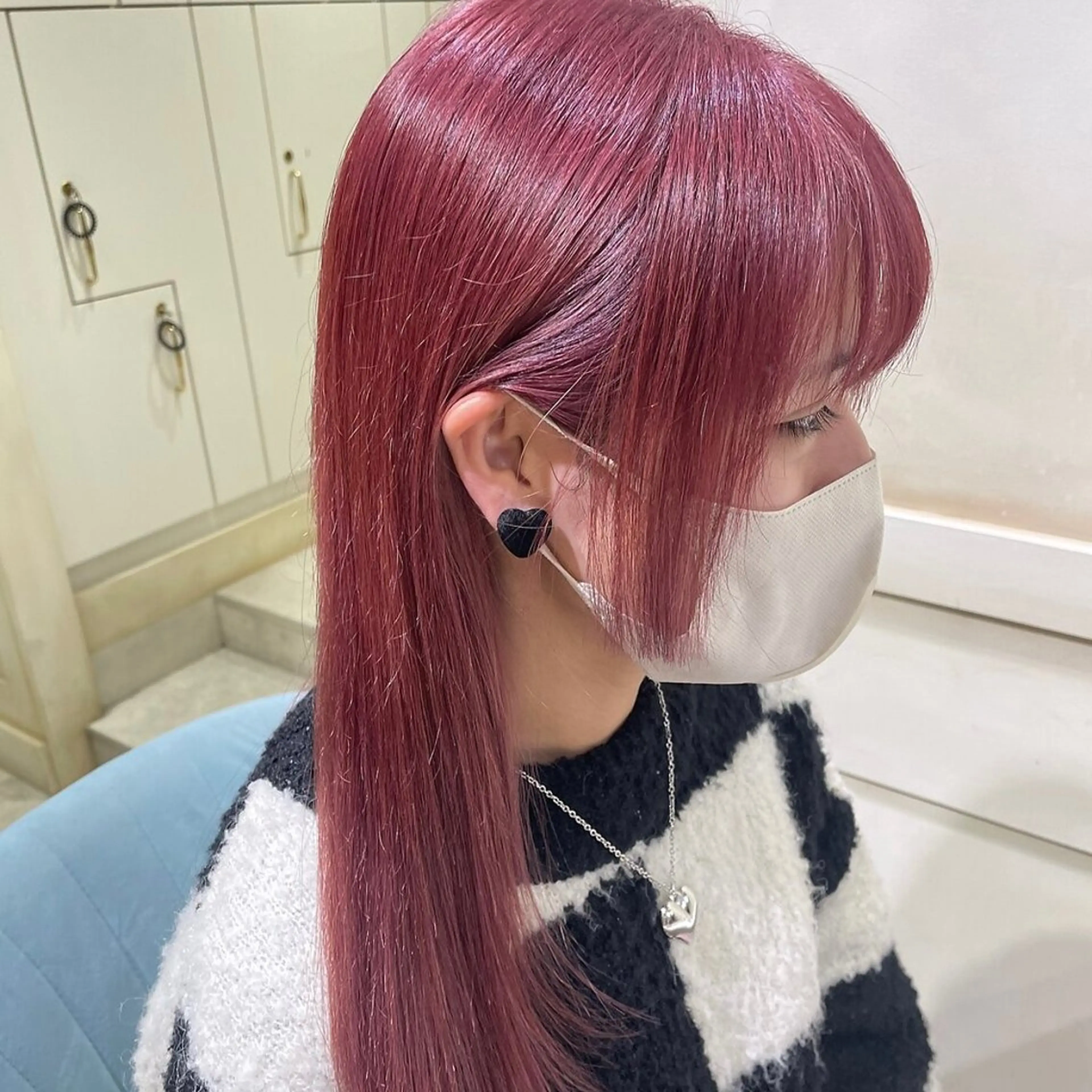 ロング カラー ブリーチ ハイトーンカラー ピンクカラー ロング 💖ブリーチ/暖色 𝐘𝐮𝐢💖のヘアスタイル