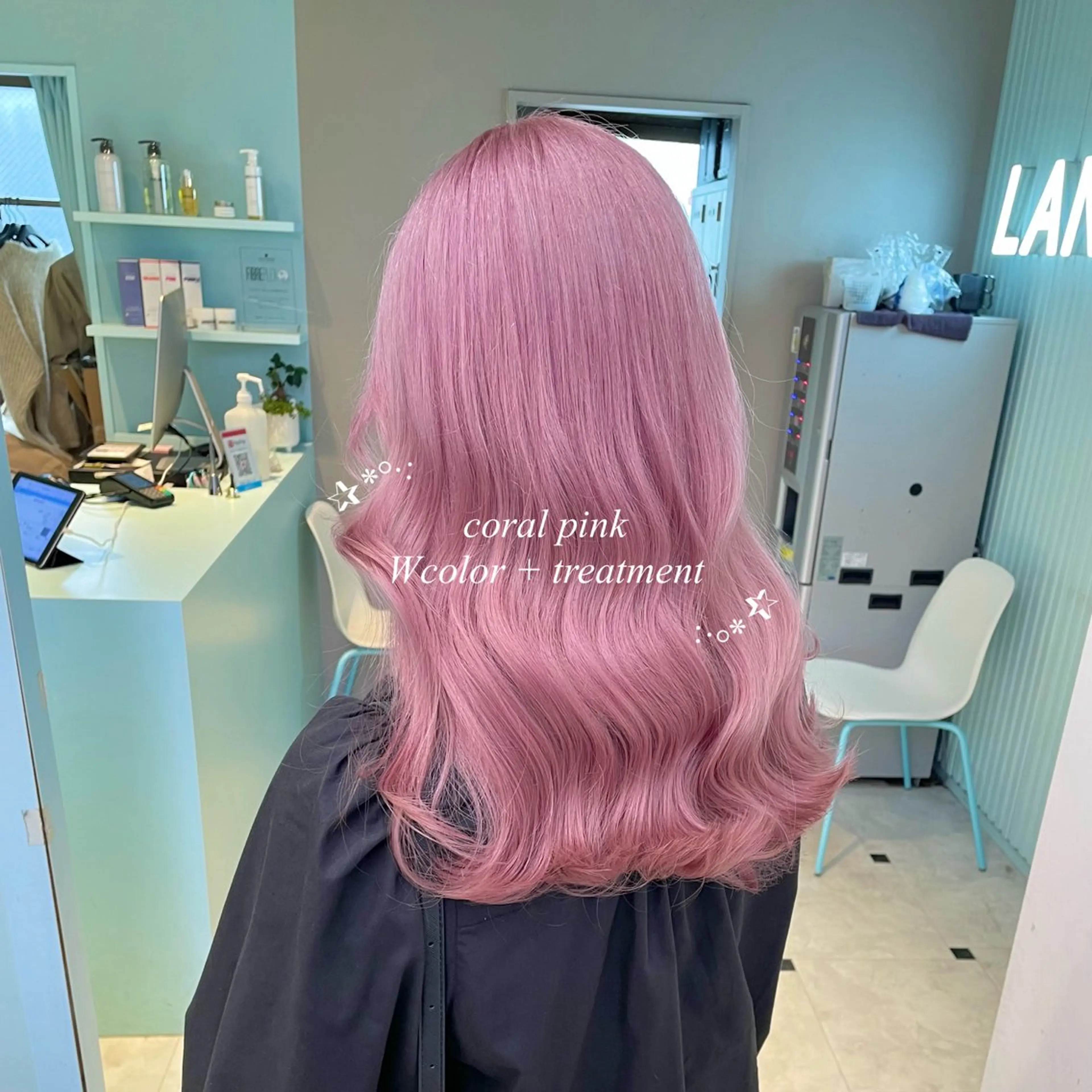 ロング カラー モテガーリー🎀ピン クヘア/SHIONEのヘアスタイル