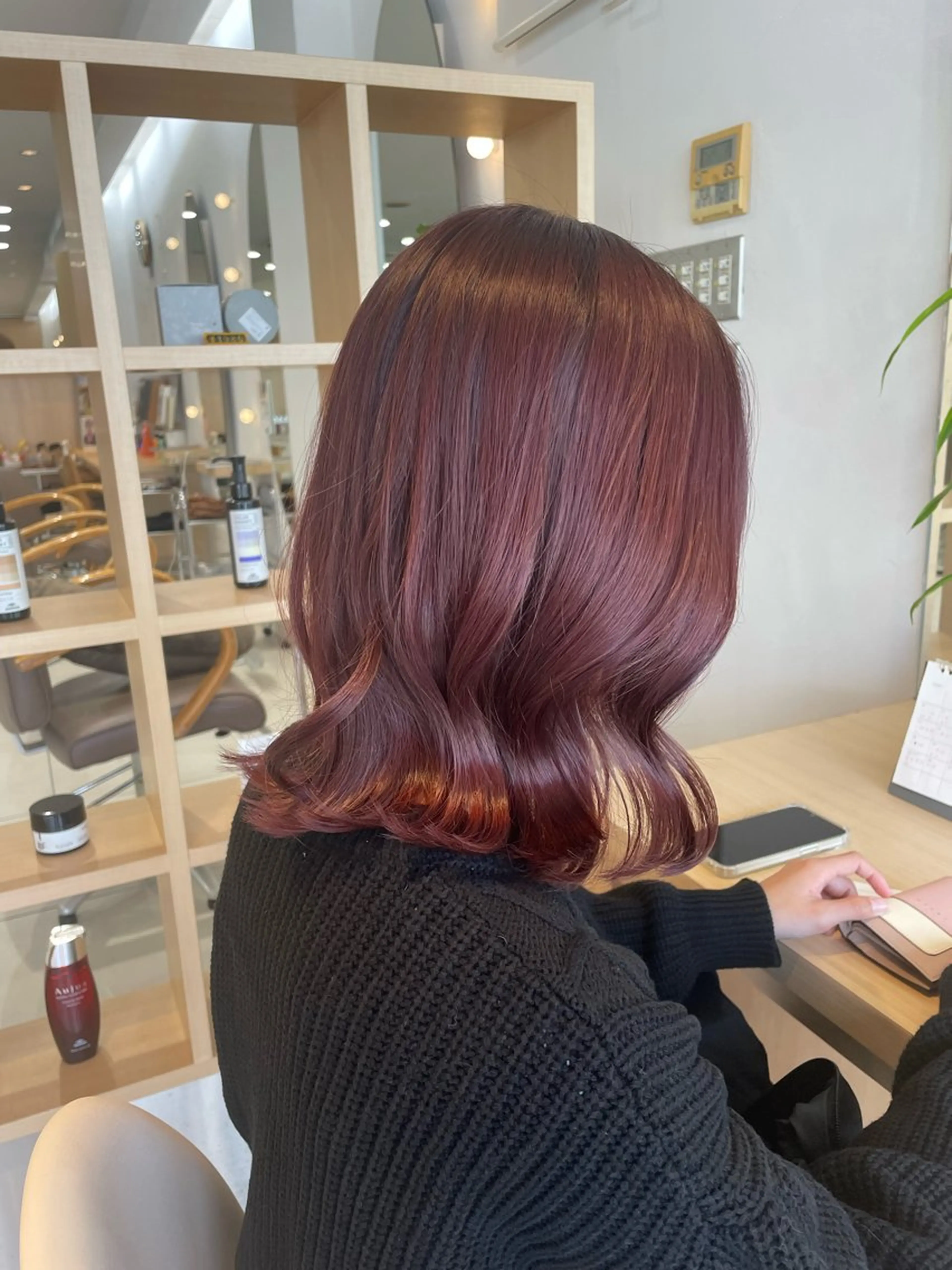 ミディアム 顔まわりレイヤー 姫カット 韓国風ヘア レイヤーカット ワンホンヘア ヘアカラー トリートメント nuu 栄所属・🧸SAKI🎀 韓国レイヤーのヘアスタイル