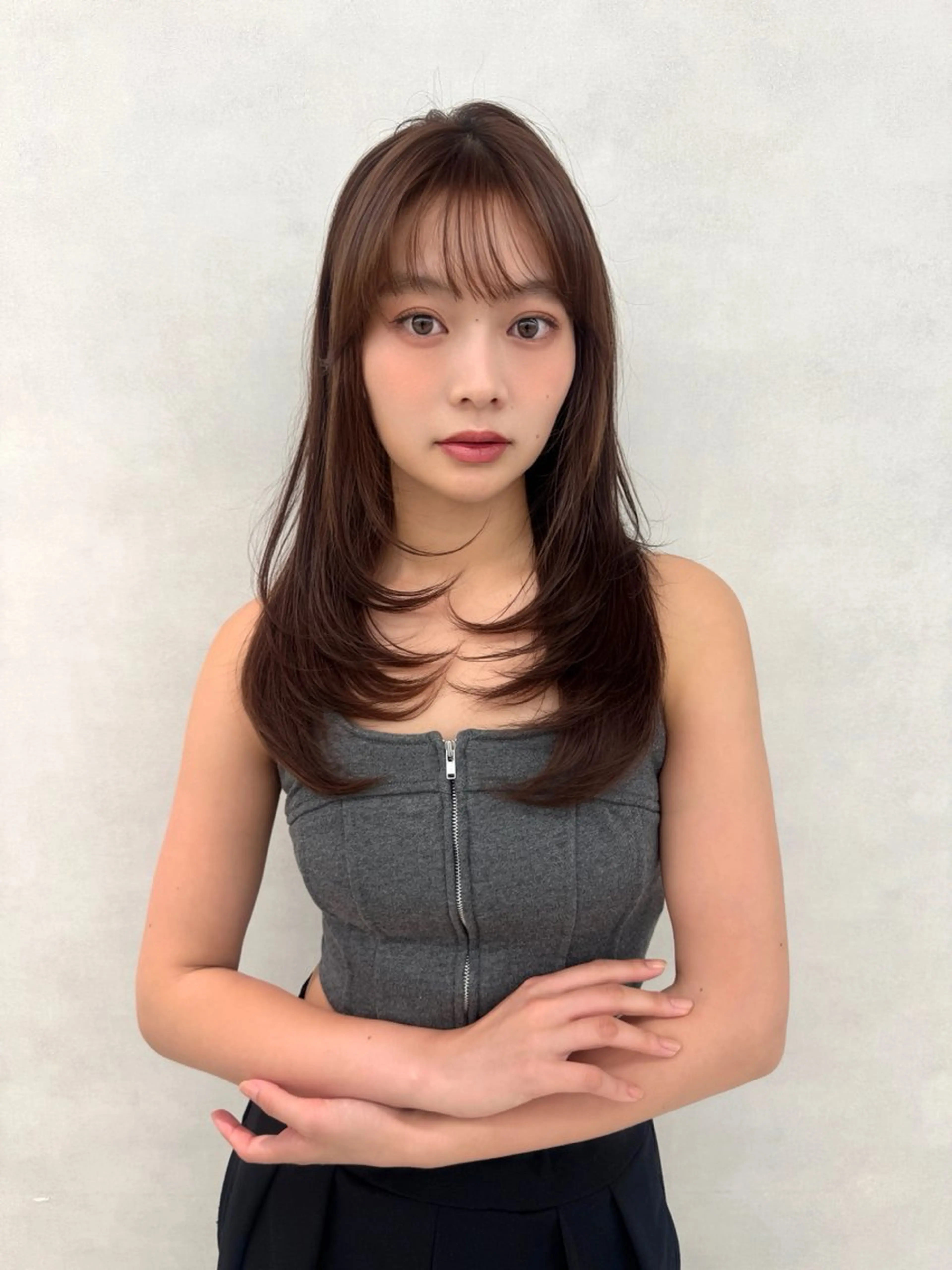 ロング カット ヘアカラー トリートメント 韓国風レイヤー/ ボブ/しんやのヘアスタイル