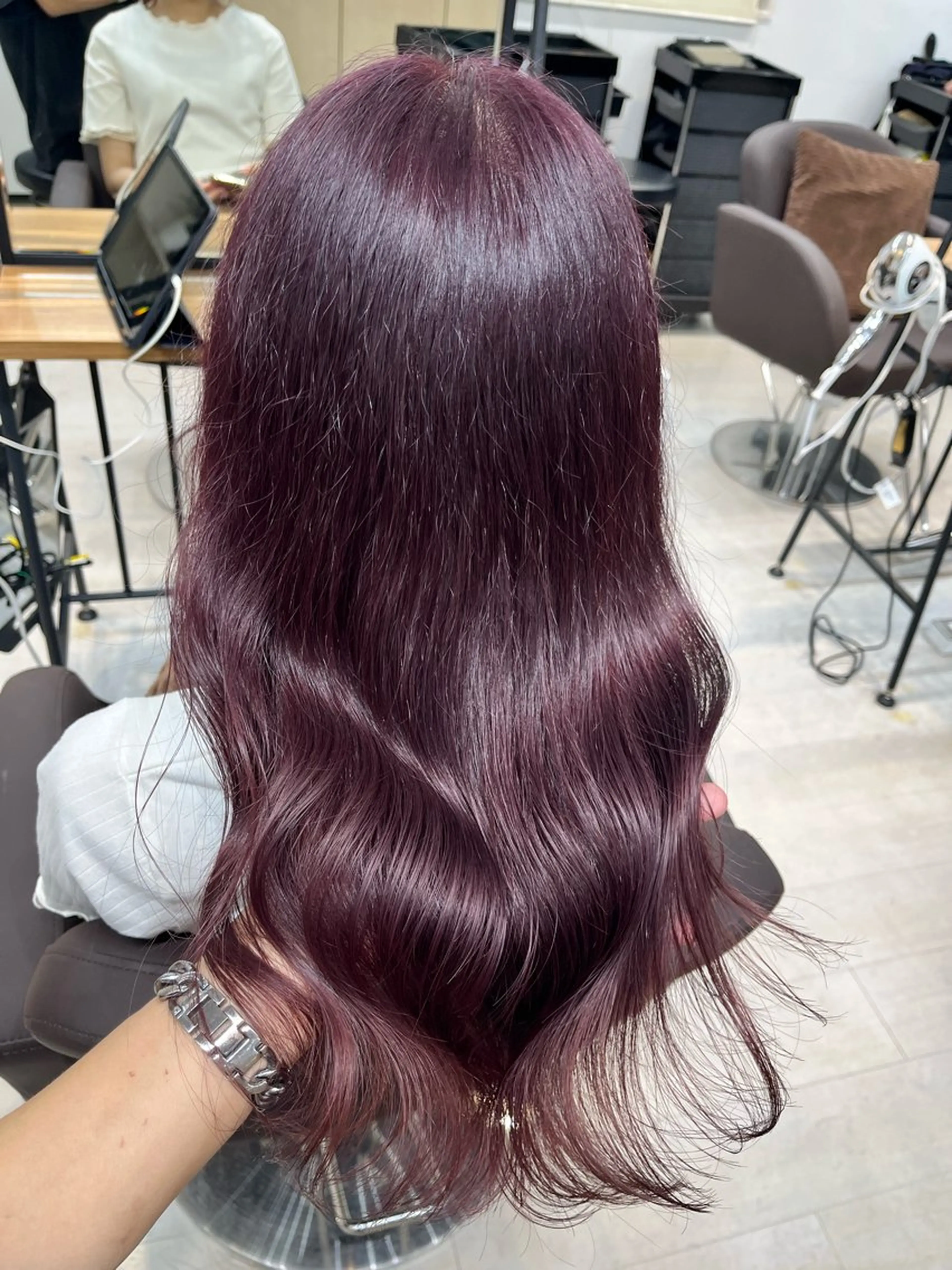 ロング ヘアカラー トリートメント ヘッドスパ ヘアセット I S所属・🌿透明感カラー 縮毛矯正✨かずきのヘアスタイル