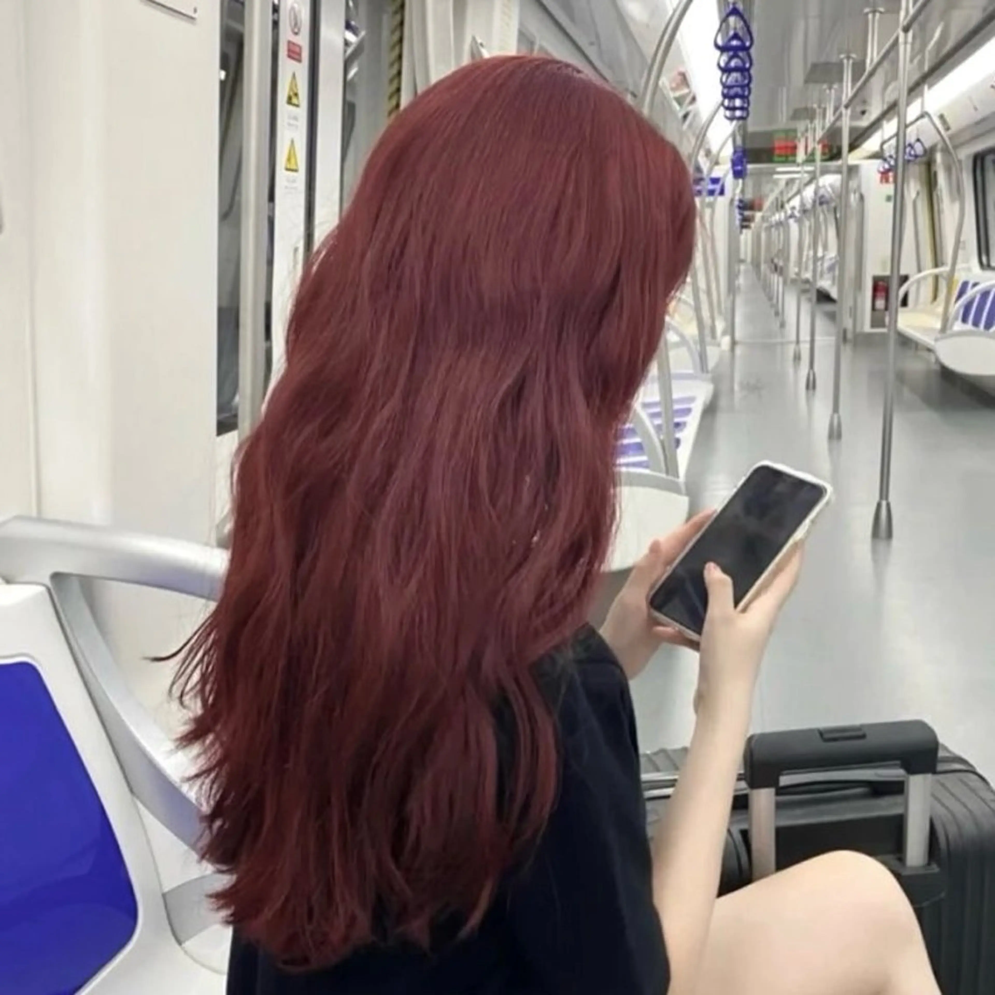 ロング カラー ヘアカラー トリートメント ヘッドスパ うる艶韓国ヘア 🤍りんのヘアスタイル