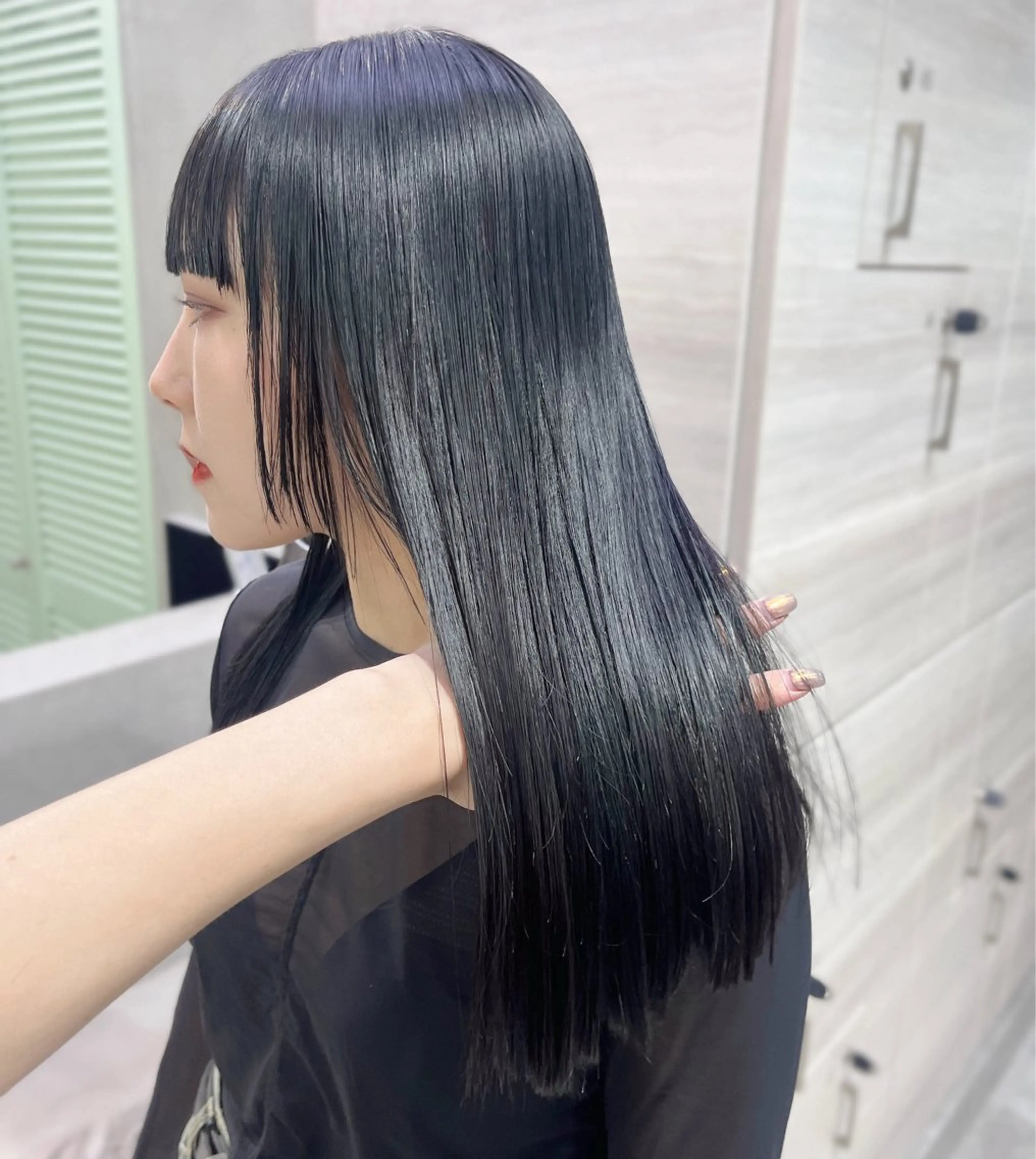 ロング カラー 酸性ストレート 縮毛矯正 the path ナツミのヘアスタイル