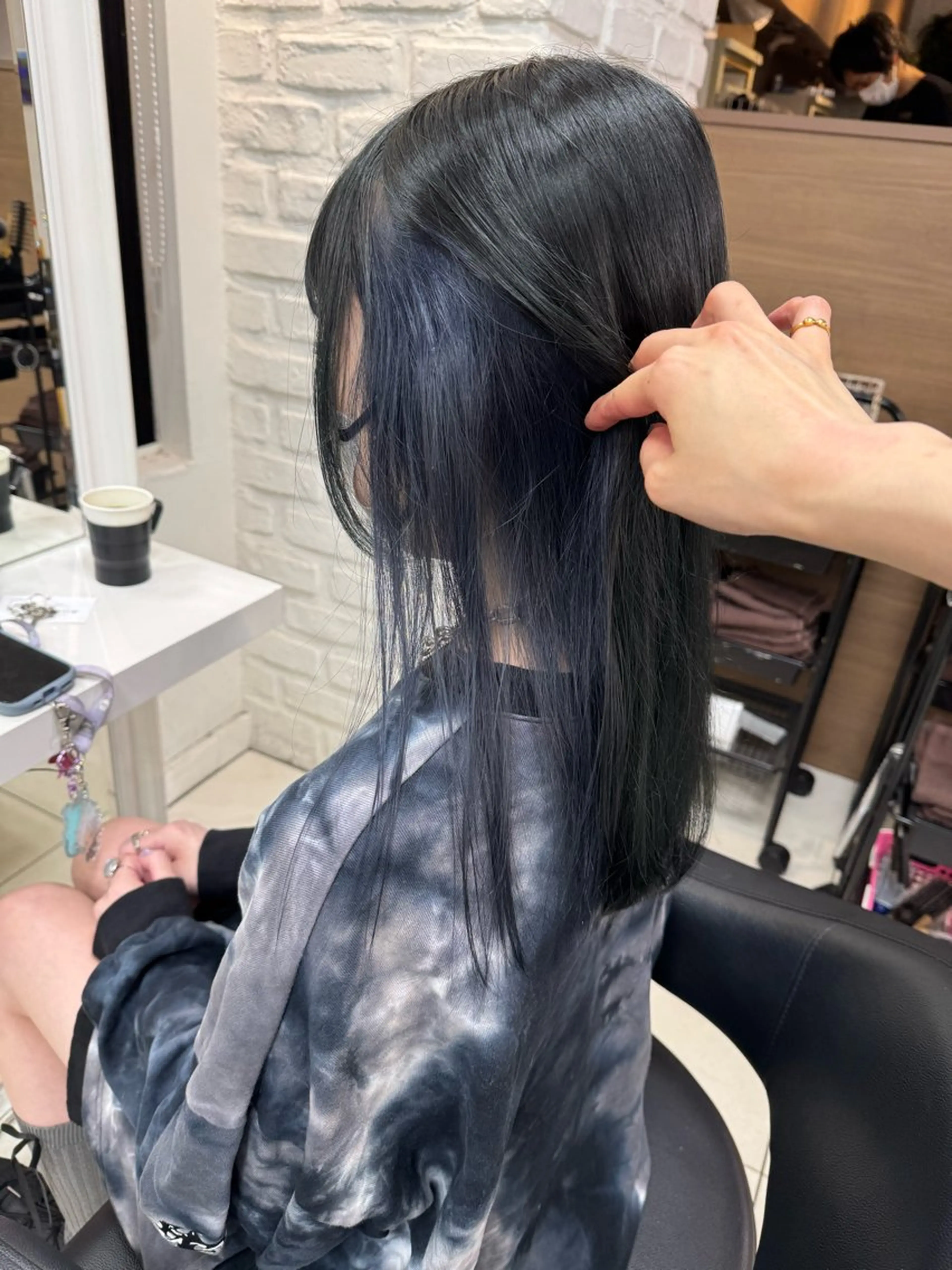 ミディアム カラー カット ヘアカラー トリートメント K kasumiのヘアスタイル