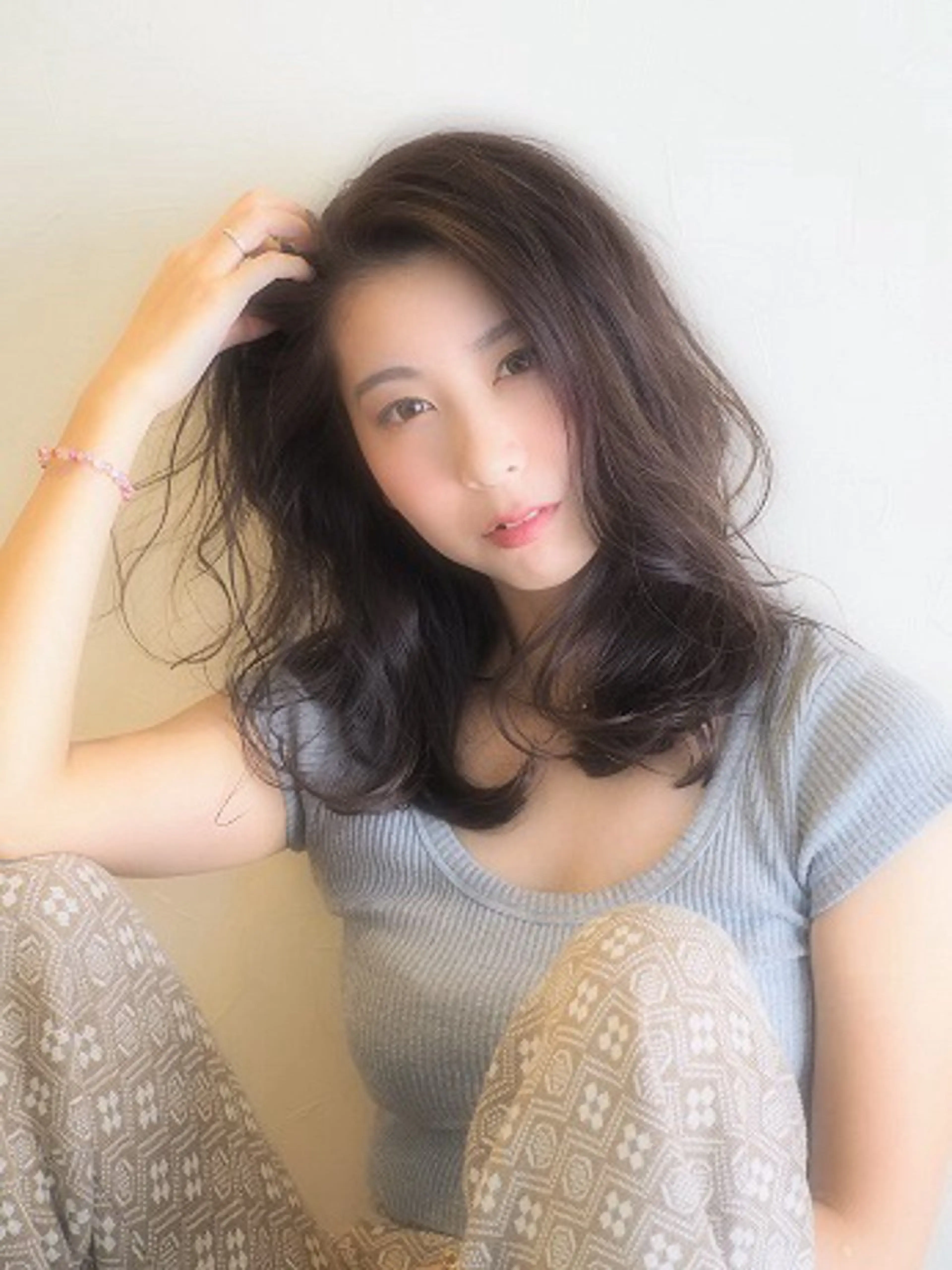 ミディアム カラー イルミナカラー カット ヘアカラー grand juteのヘアスタイル