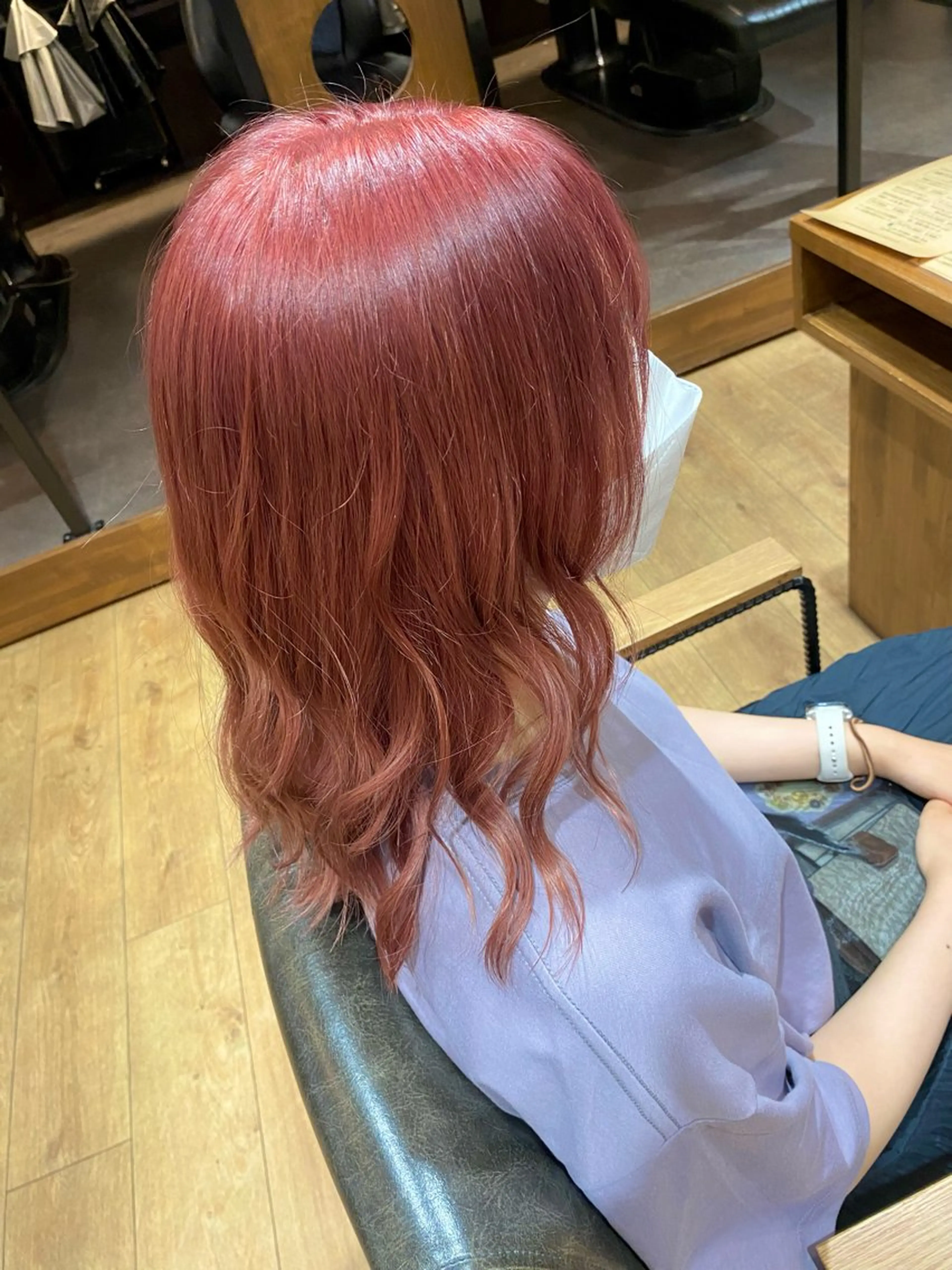 カラー ピンクカラー ヘアカラー 暖色系カラー まおのヘアスタイル
