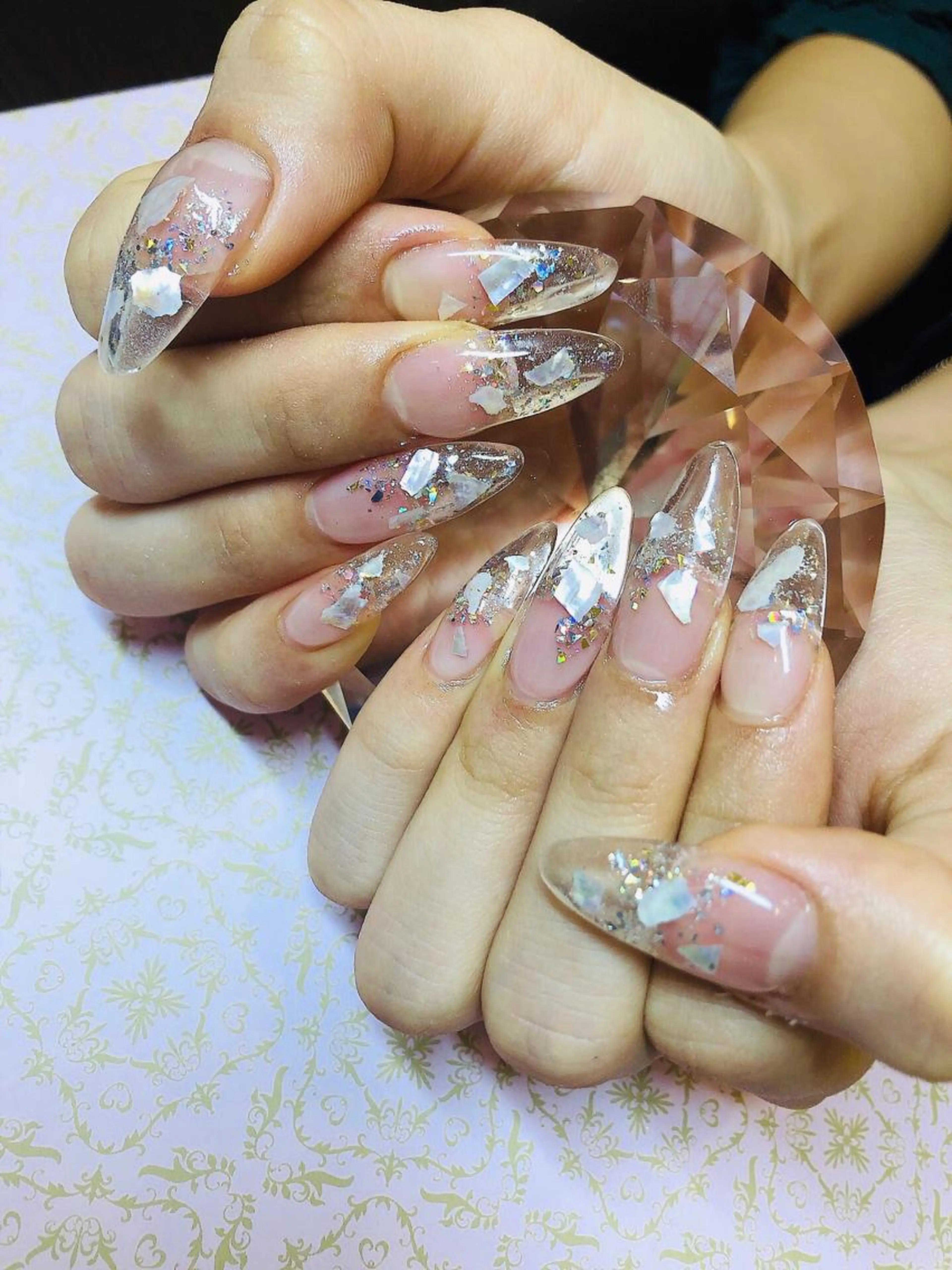 ✨❤️当店人気Ｎｏ．1❤✨️🤩チップorスカルプ長さだし10本コース🩵その上からジェルでアートします😘の写真