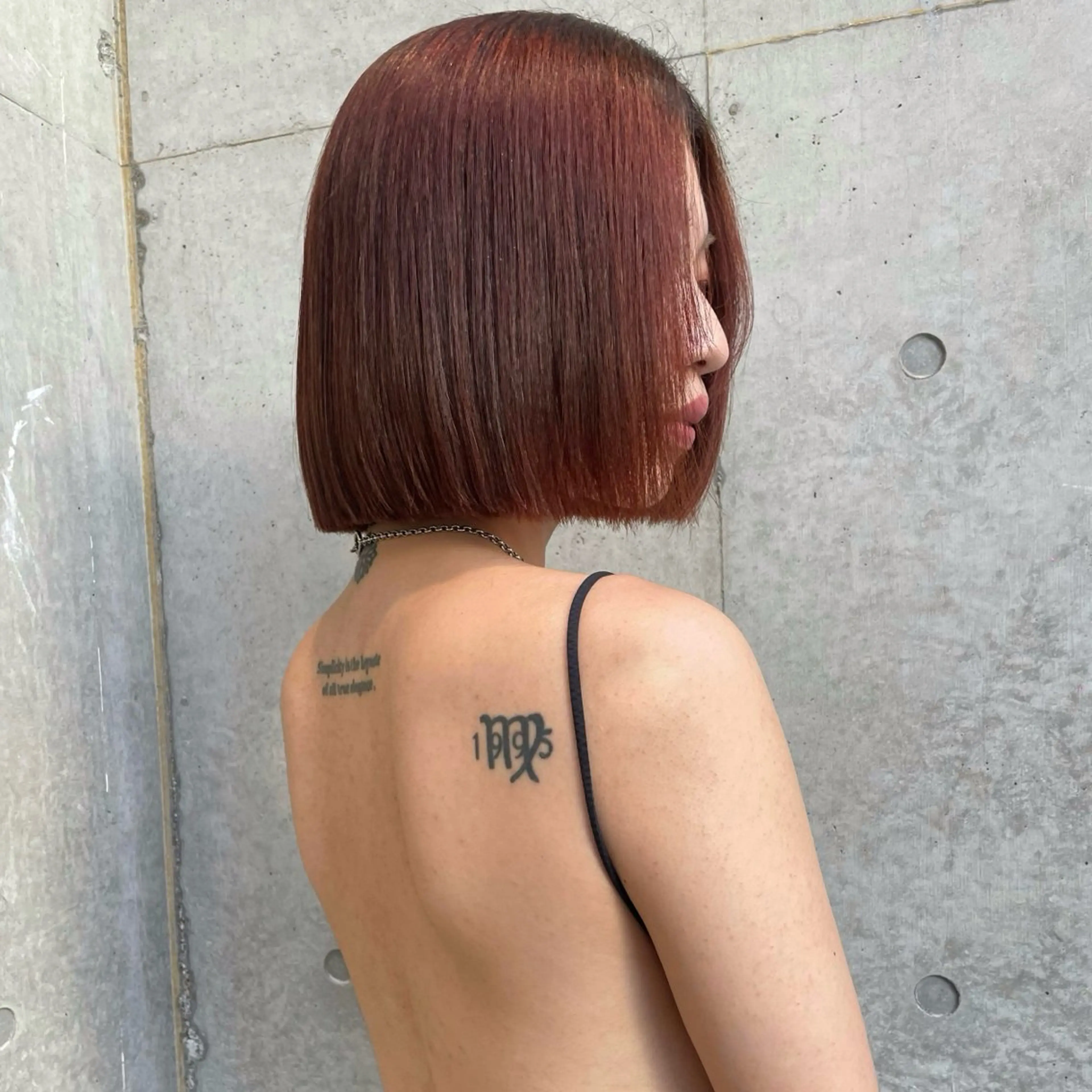 ミディアム カット ヘアカラー トリートメント Mizobe misakiのヘアスタイル