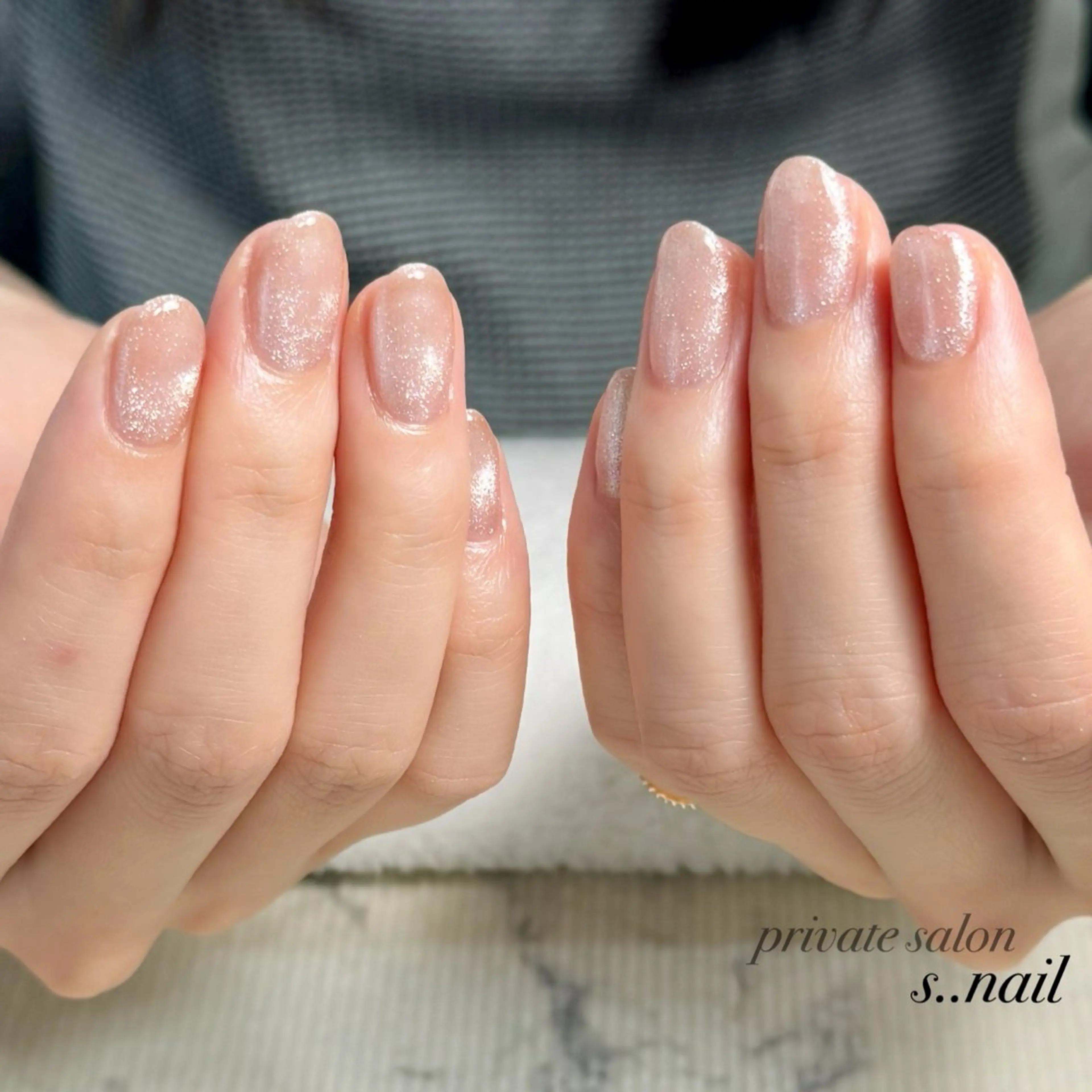 ネイル マグネットネイル ピンク ハンドネイル フットネイル s..nail / MORITAのネイルデザイン