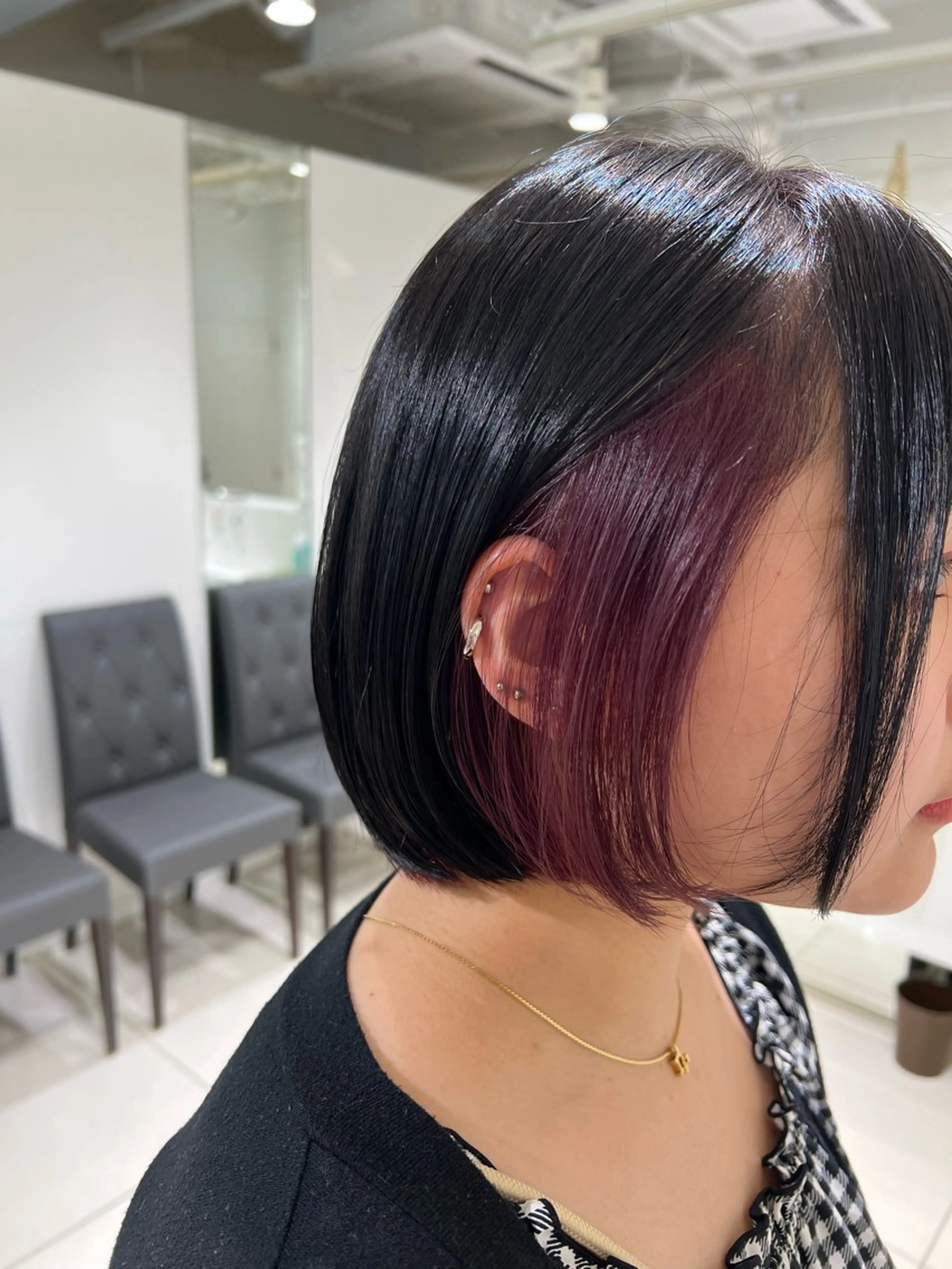ミディアム カラー ブリーチ ラベンダーカラー ラベンダーピンク ピンクカラー ヘアカラー トリートメント 【暖色カラー特化】 中山由梨のヘアスタイル