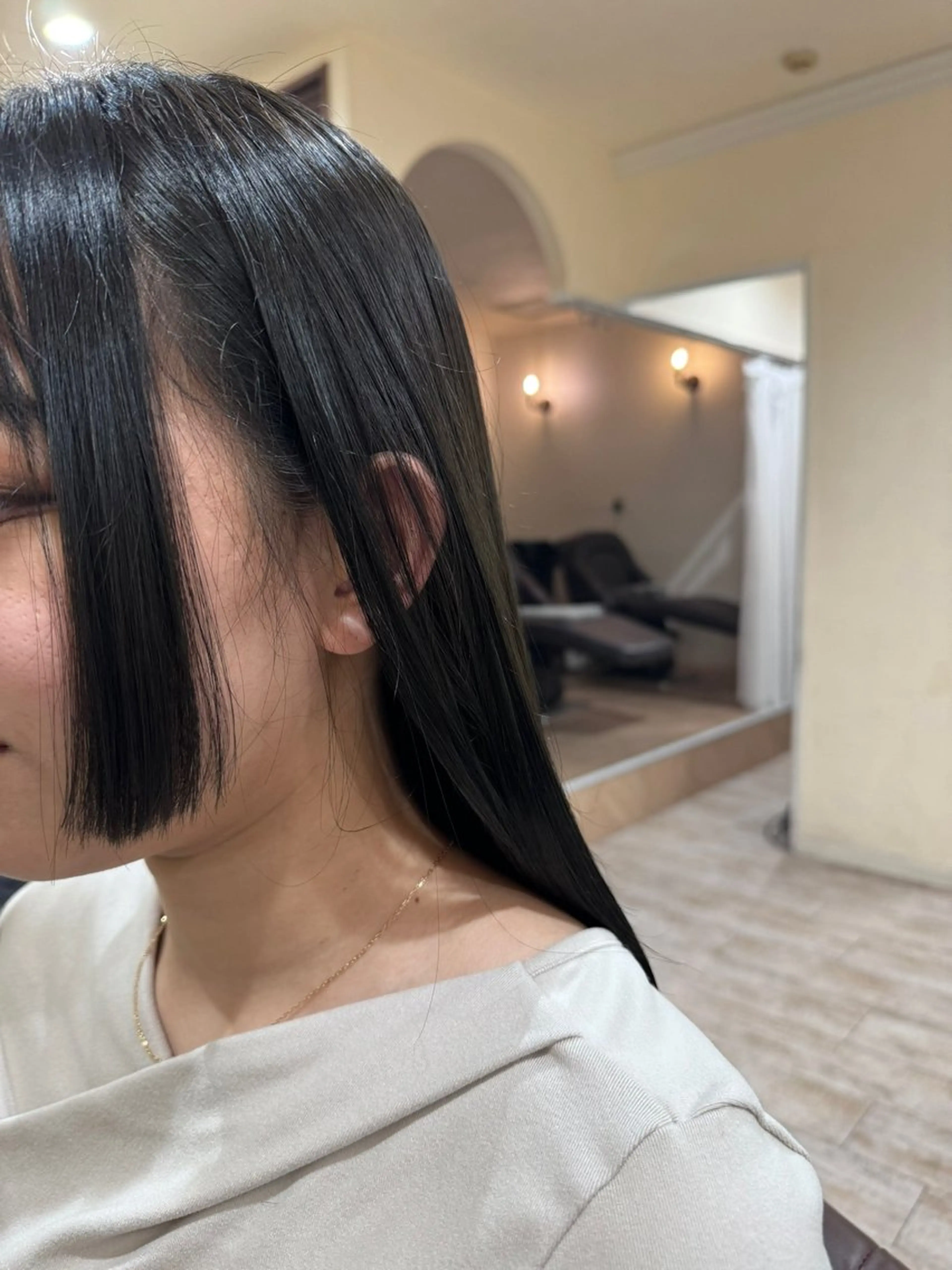 ロング カラー 姫カット 髪質改善 レイヤーカット カット ヘアカラー トリートメント noble店長 松本　拓也▶◀*.のヘアスタイル