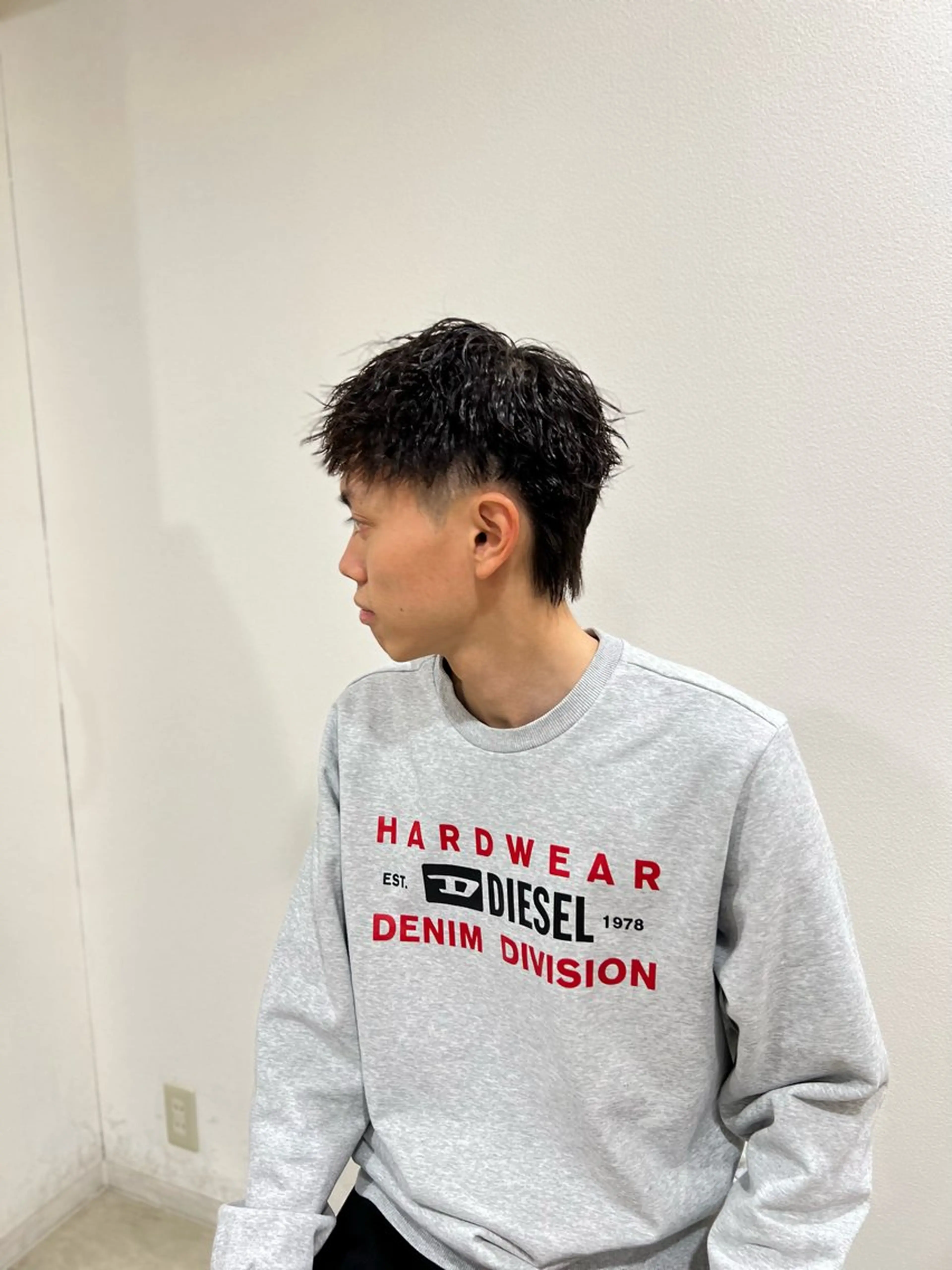 パーマ メンズ メンズ韓国風 心斎橋バレイヤージュ 小林勝貴のヘアスタイル