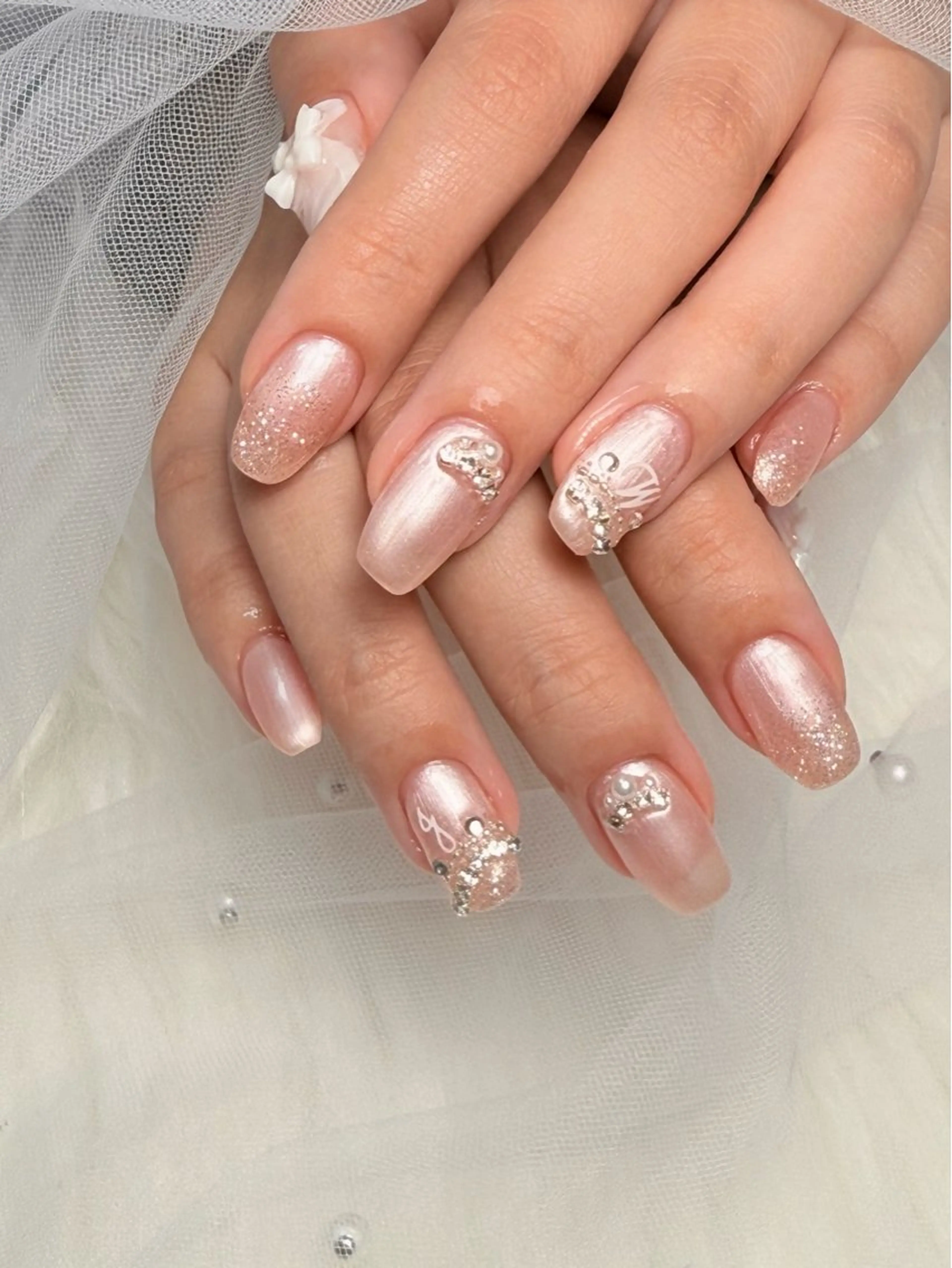 ショート 韓国風ヘア ハンドネイル 🌹Belle Nail🌹のネイルデザイン