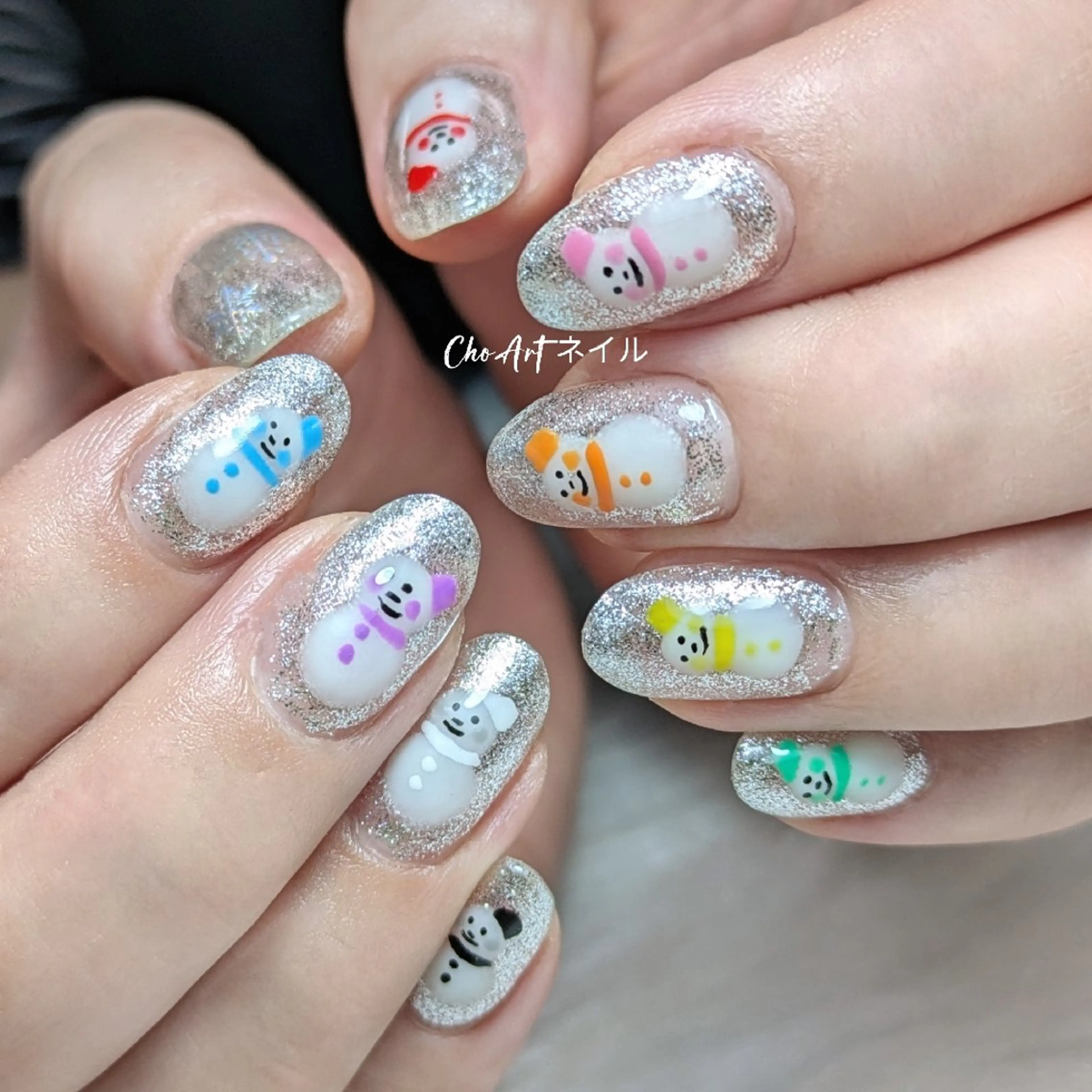 ネイル アートネイル キラキラネイル ラメ(グリッター) マグネットネイル ミラーネイル Cho Artネイル所属・Cho Art ネイルのネイルデザイン