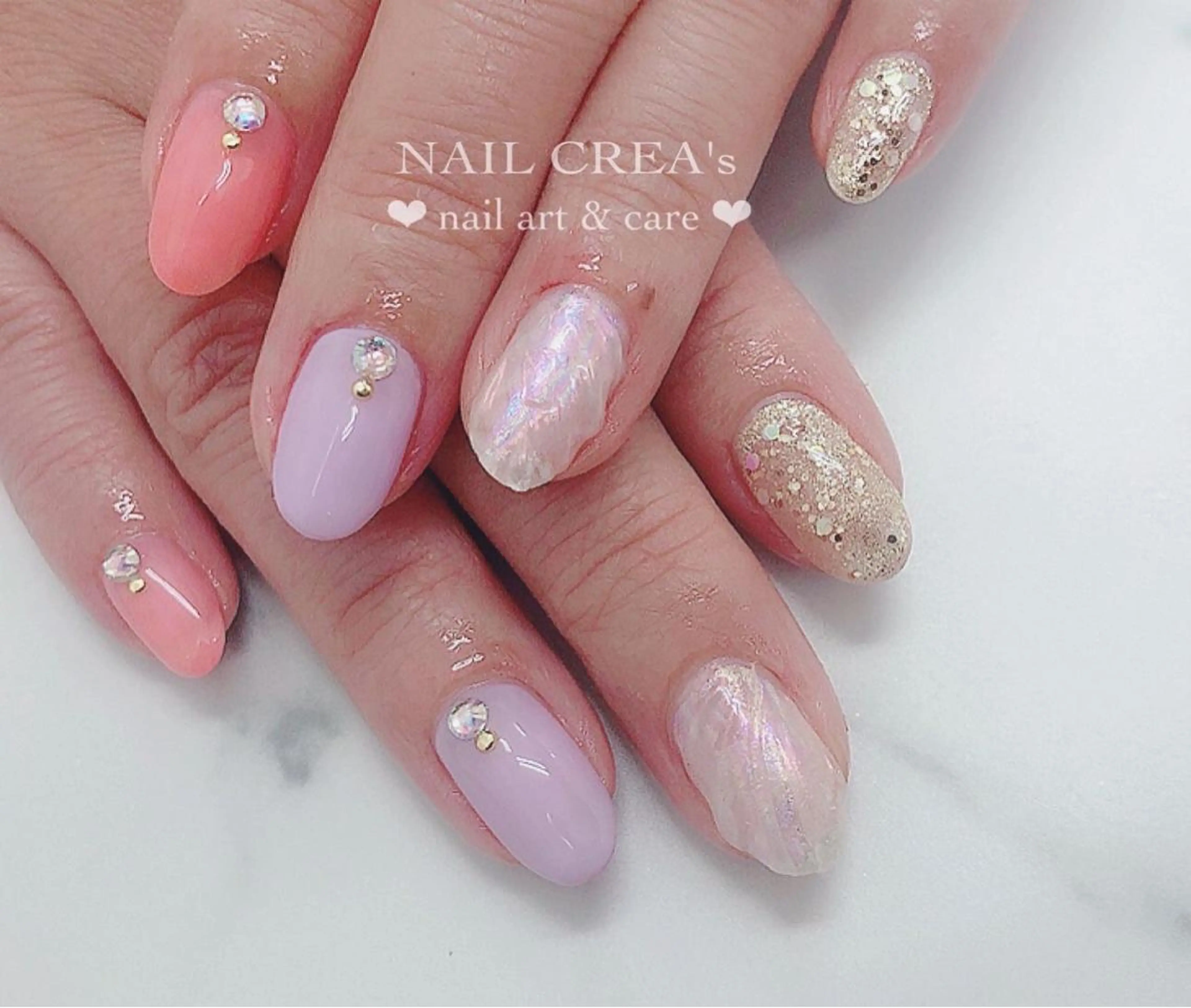 ネイル パステルネイル 春ネイル ネイルクレアズ所属・NAIL CREAs ネイルクレアズのネイルデザイン