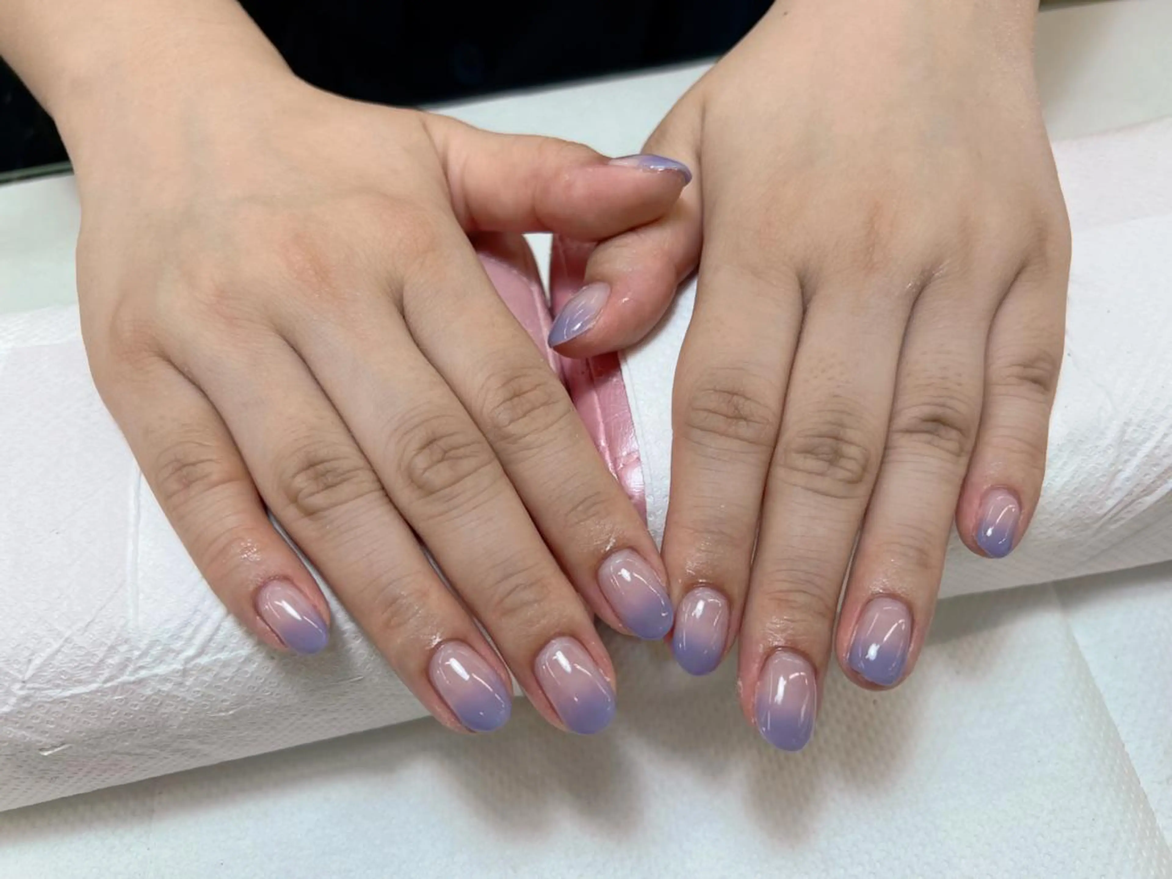 ネイル ブルー グラデーション ワンカラーネイル パープル 【MAXKELLY】 Shiotaのネイルデザイン