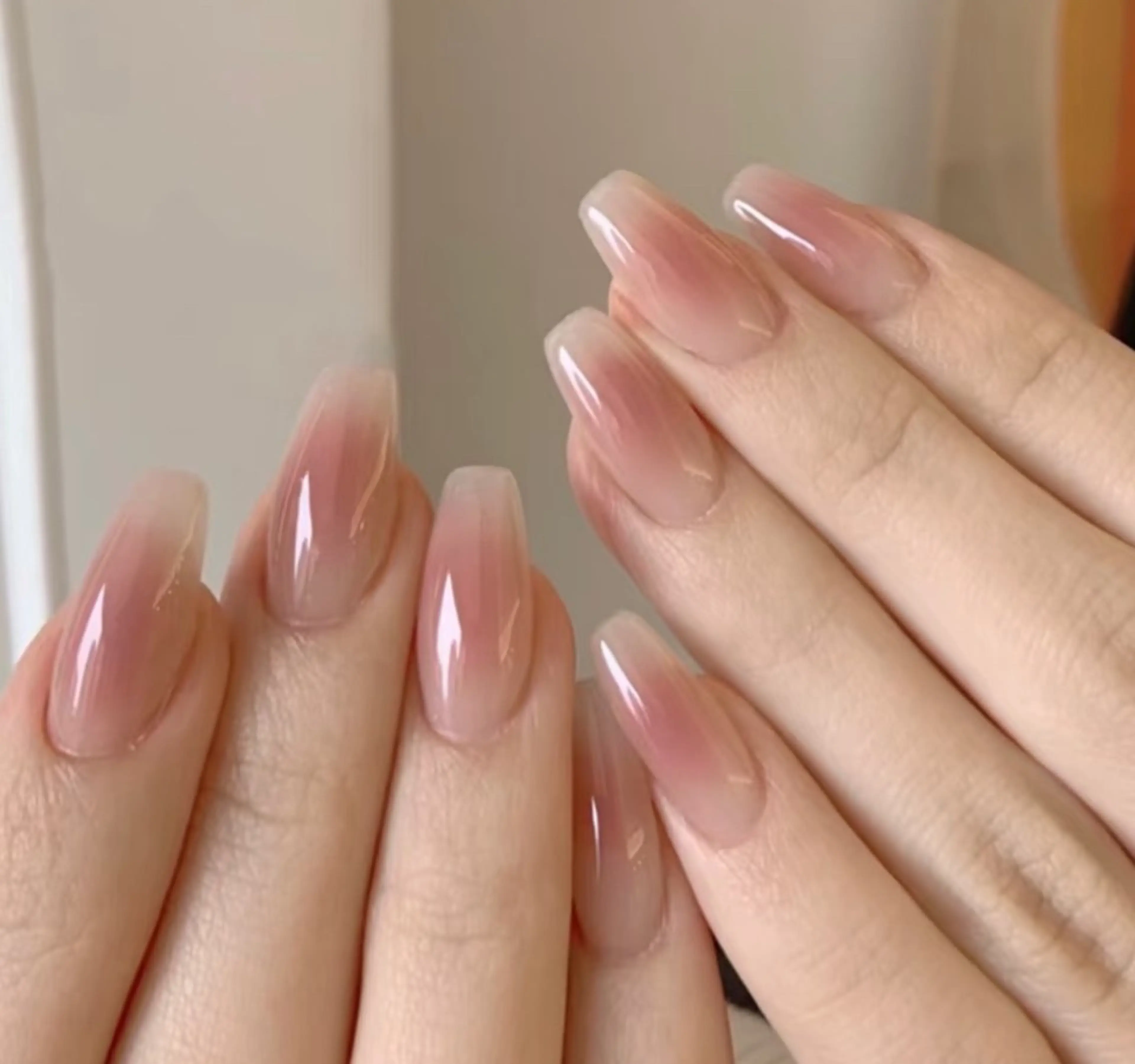 ネイル アートネイル チークネイル クリアネイル ジェルネイル ガーリー ハンドネイル モンナ CCのネイルデザイン