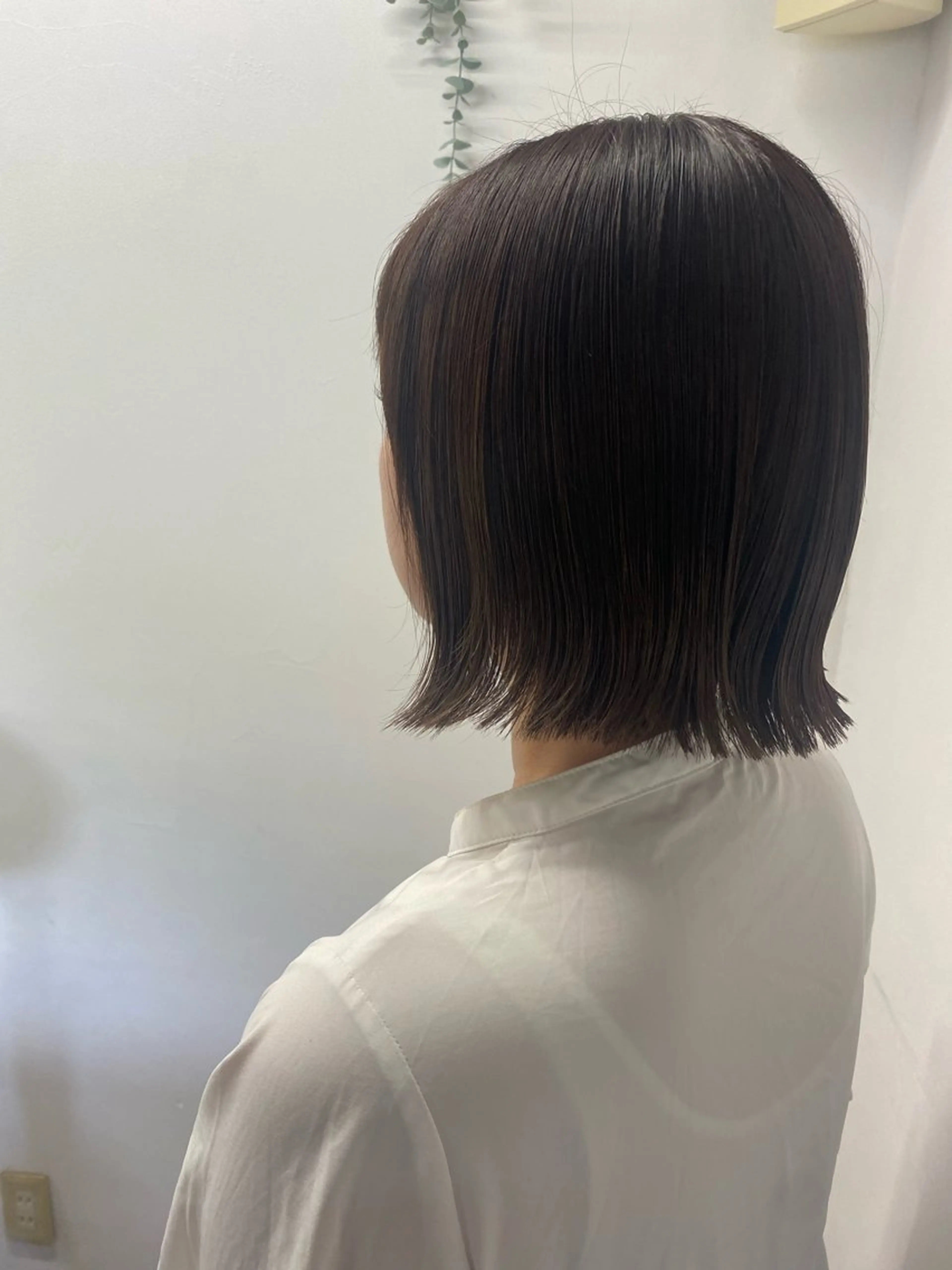 ミディアム 切りっぱなしボブ ボブ ソヨ　ヘアミュージアム所属・中山 明子のヘアスタイル