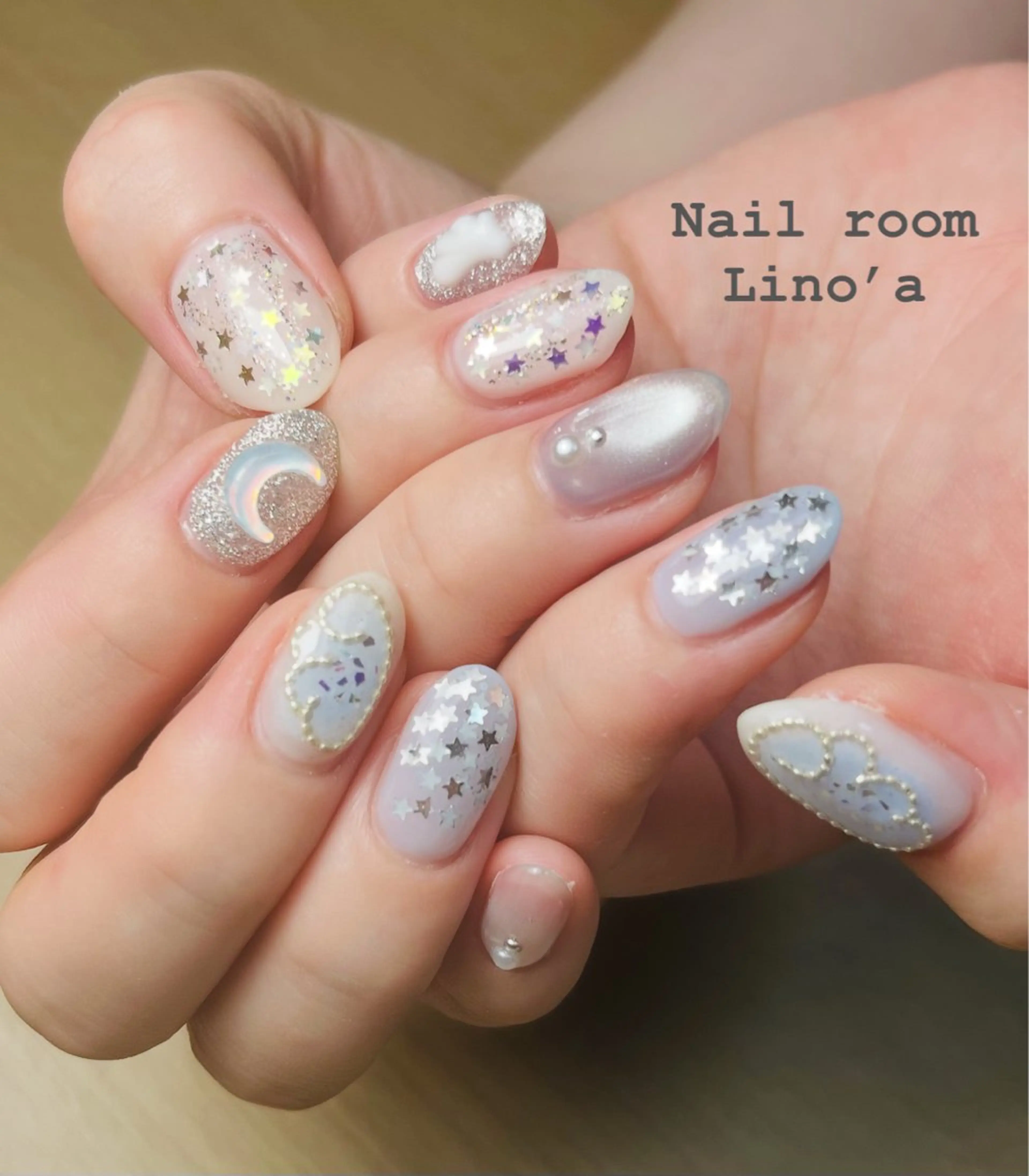 ネイル 持ち込み 夏ネイル ハンドネイル Nail room Lino’aのネイルデザイン