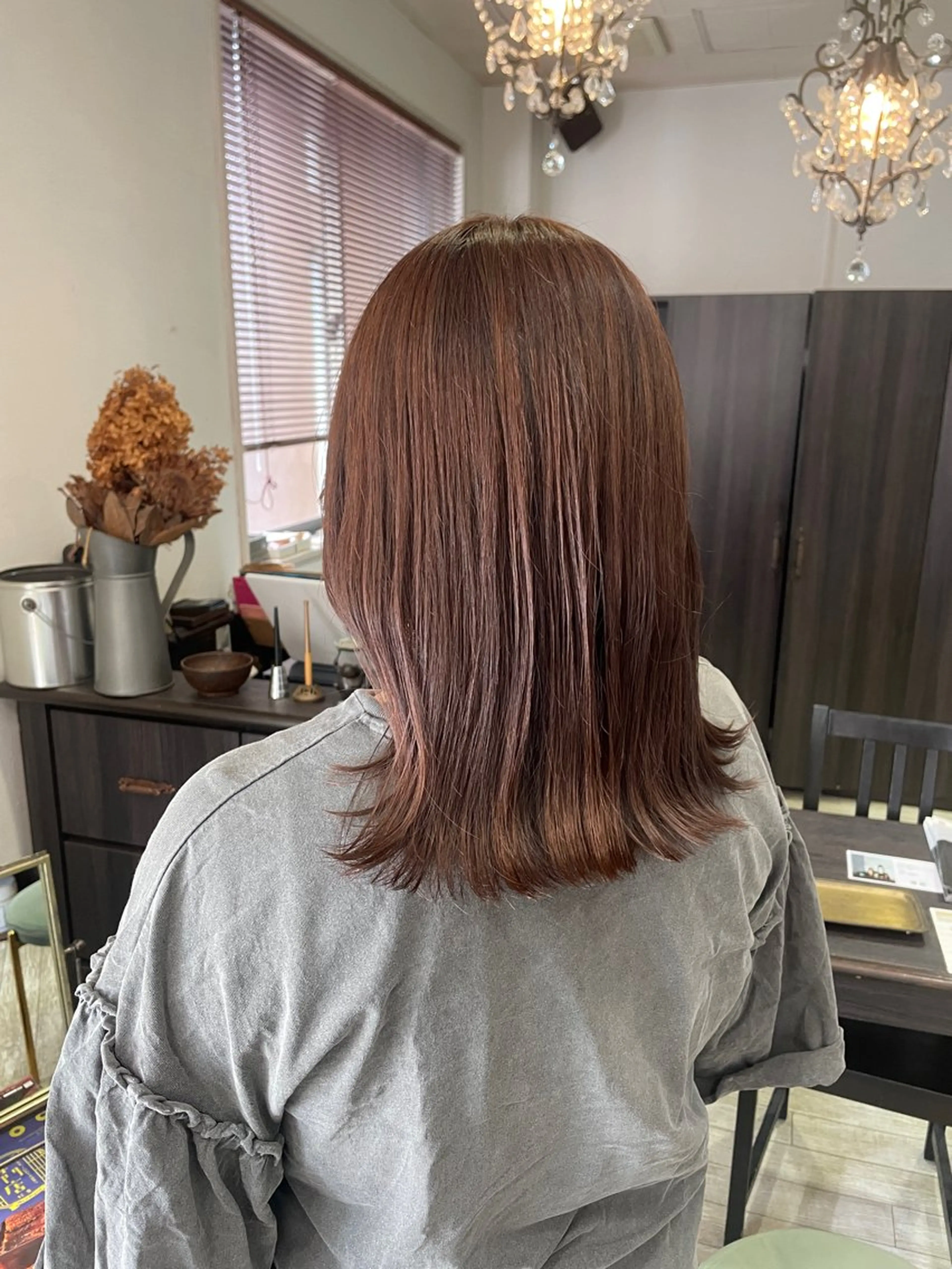 セミロング カット ヘアカラー トリートメント 韓国ボブ👩🇰🇷 小野絢未のヘアスタイル