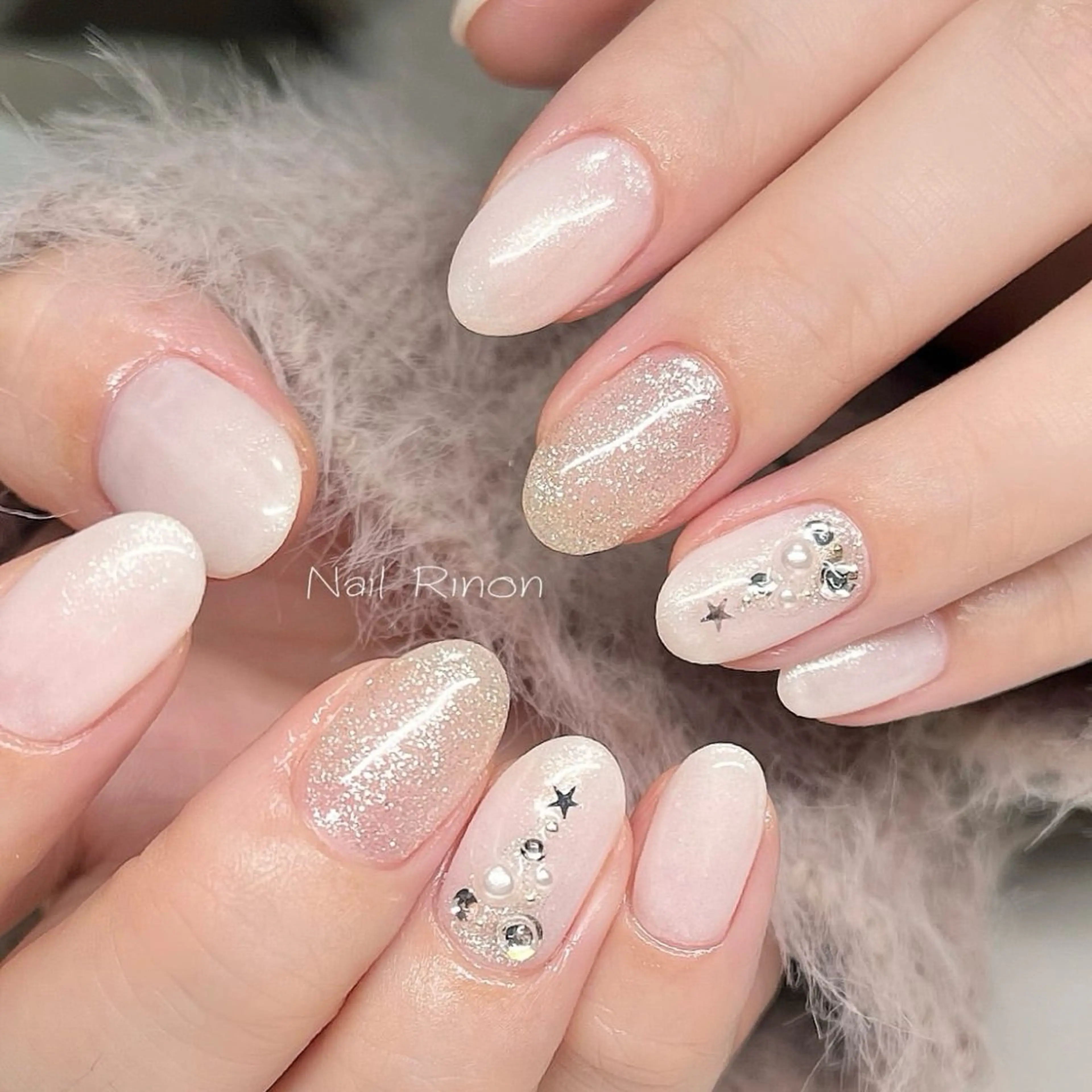 ネイル 冬ネイル クリスマス ハンドネイル Nail Rinonのネイルデザイン