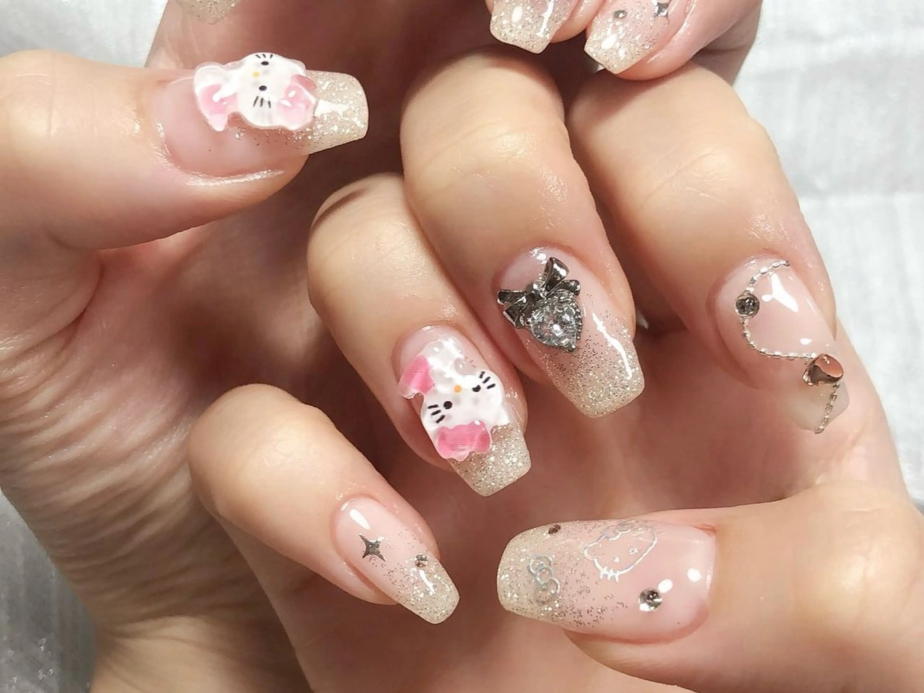 ネイル 持ち込み ハンドネイル ハンドケア 💕ドリーミー ネイル💕のネイルデザイン