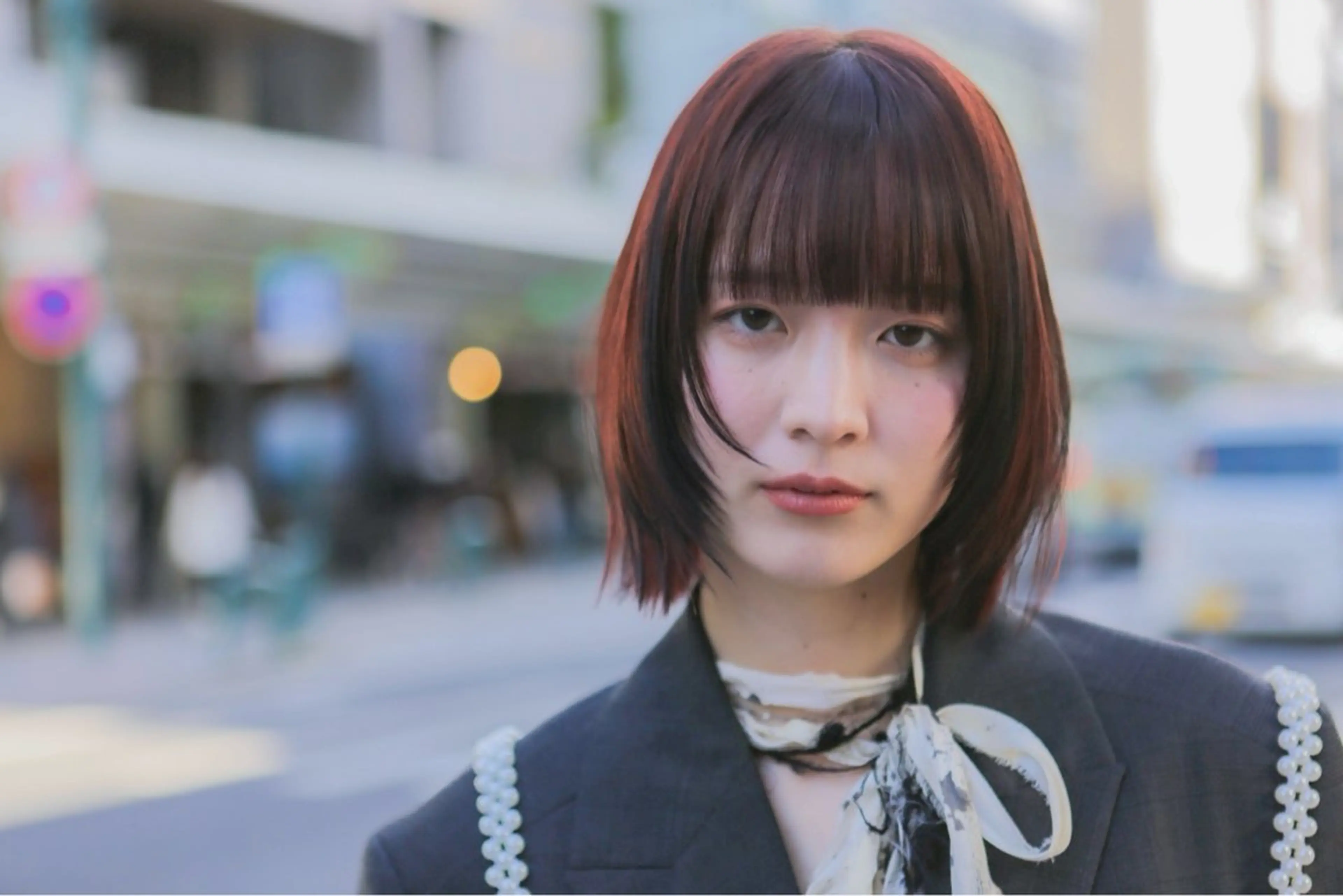 ショート カラー ボブレイヤー ボブ 顔周りカット 髪質改善 レイヤーカット nui所属・清水優/レイヤー/ ボブ/髪質改善のヘアスタイル