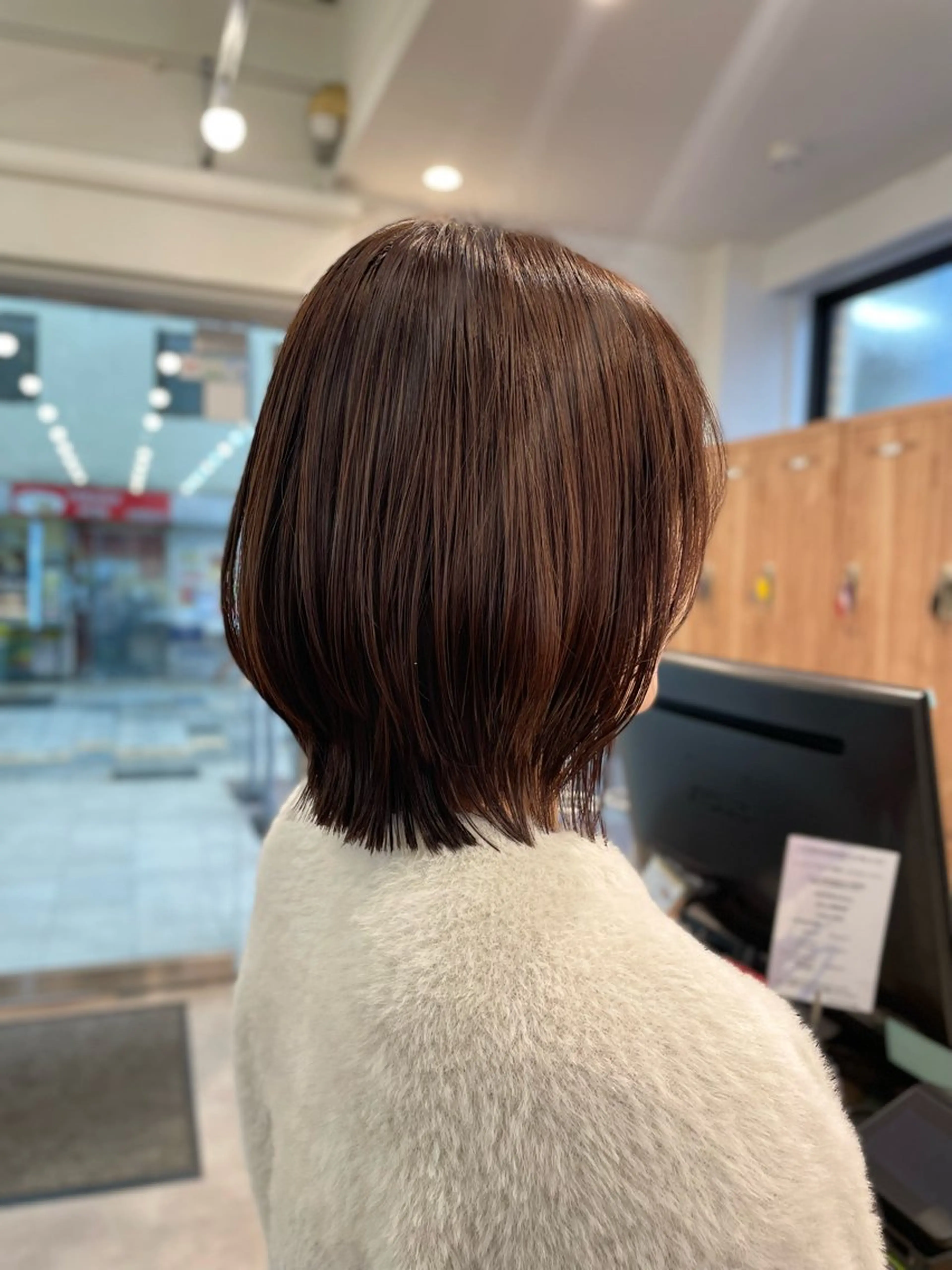 ミディアム ボブ くびれヘア 山下 柚奈のヘアスタイル