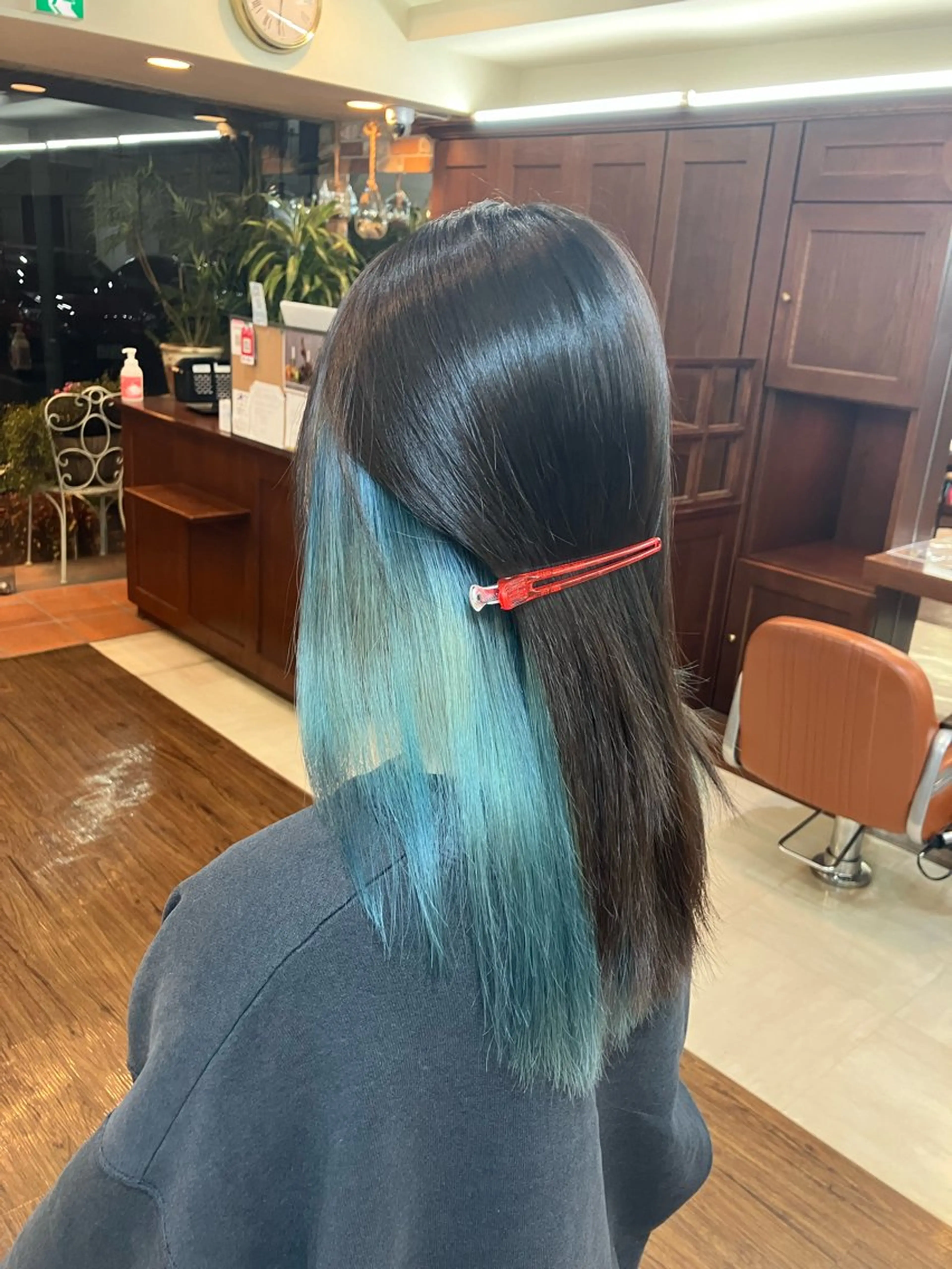 セミロング カット 縮毛矯正 "天使の輪"量産👑 溝の口/佐藤那都のヘアスタイル