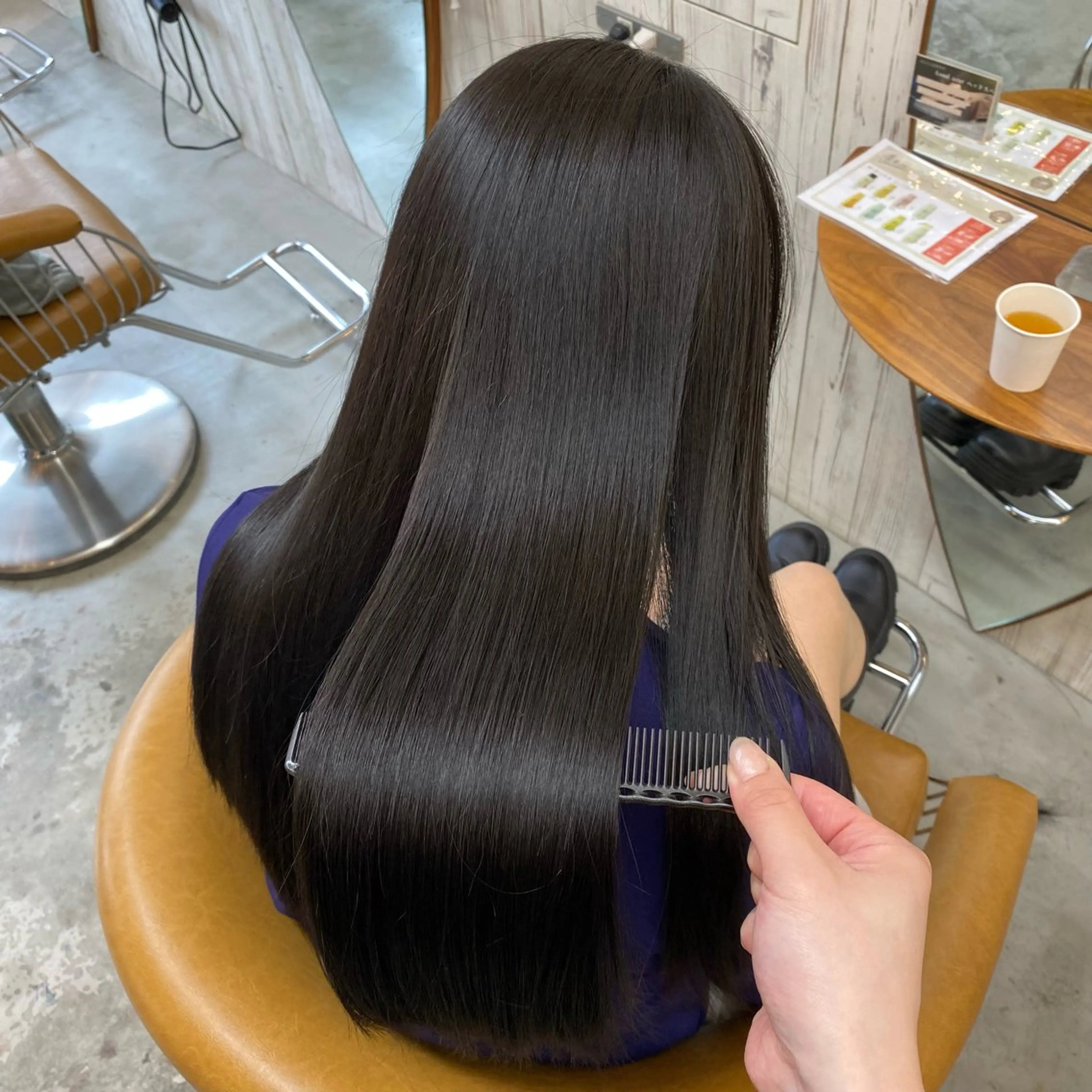 【💗一緒に韓国系ツヤ髪めざしませんか？💗】縮毛矯正 ＋高濃度スチームトリートメント付き🎶の写真