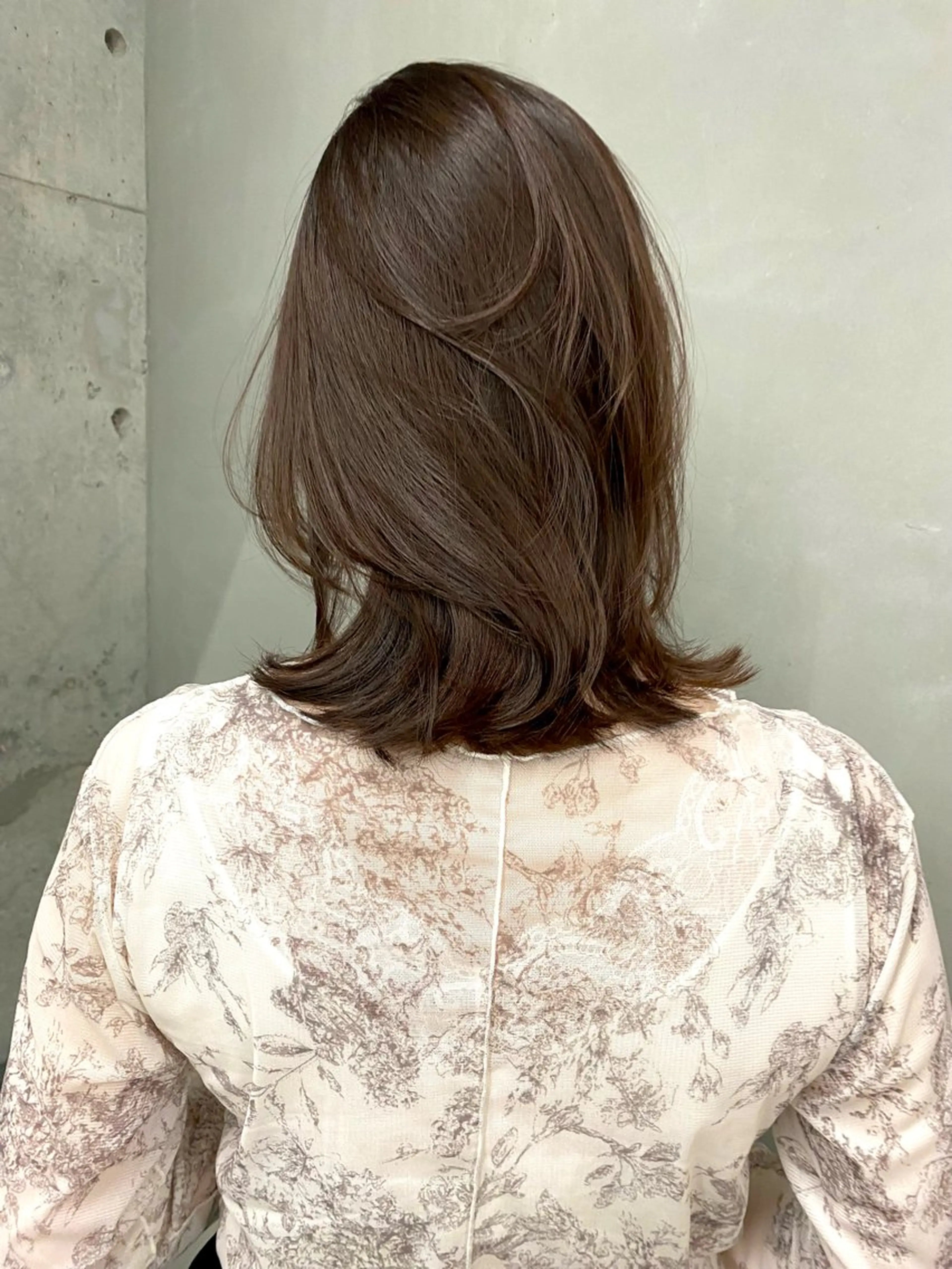 ミディアム カラー カット ヘアカラー レイヤー/韓国ヘア/ 梅田/中崎町のヘアスタイル