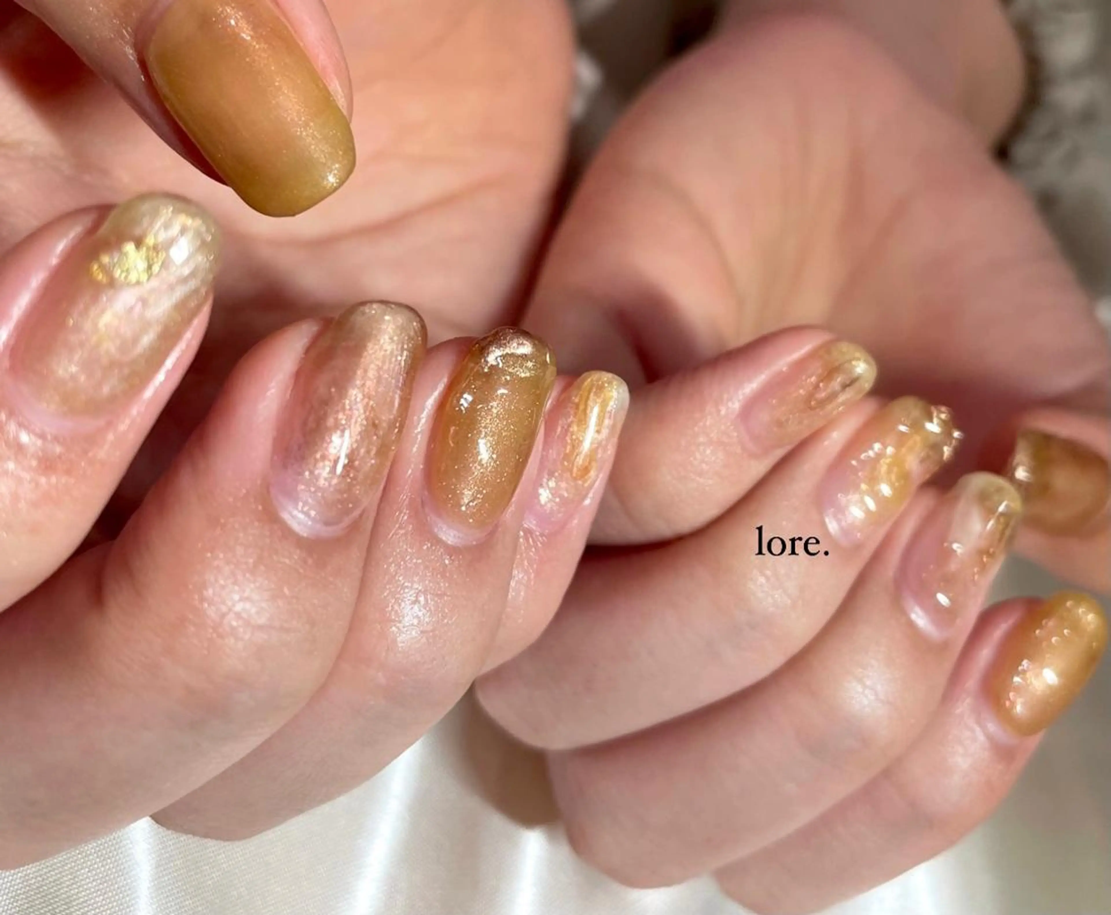 ネイル ブラウン lore. nailのネイルデザイン