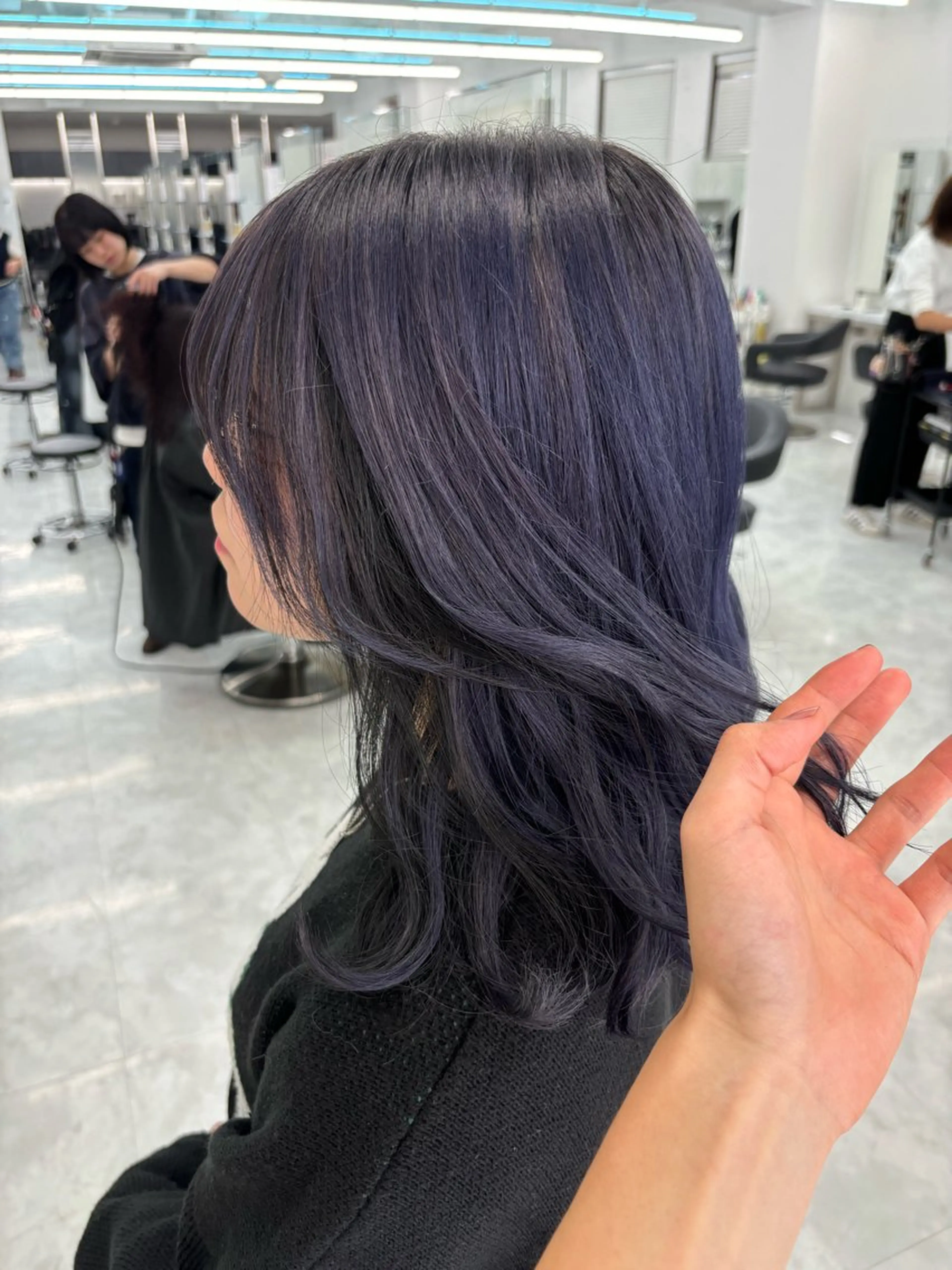 ミディアム カラー ヘアカラー ヘッドスパ ヘアセット 透明感ハイトーン☁️ 斗和🫧天神のヘアスタイル