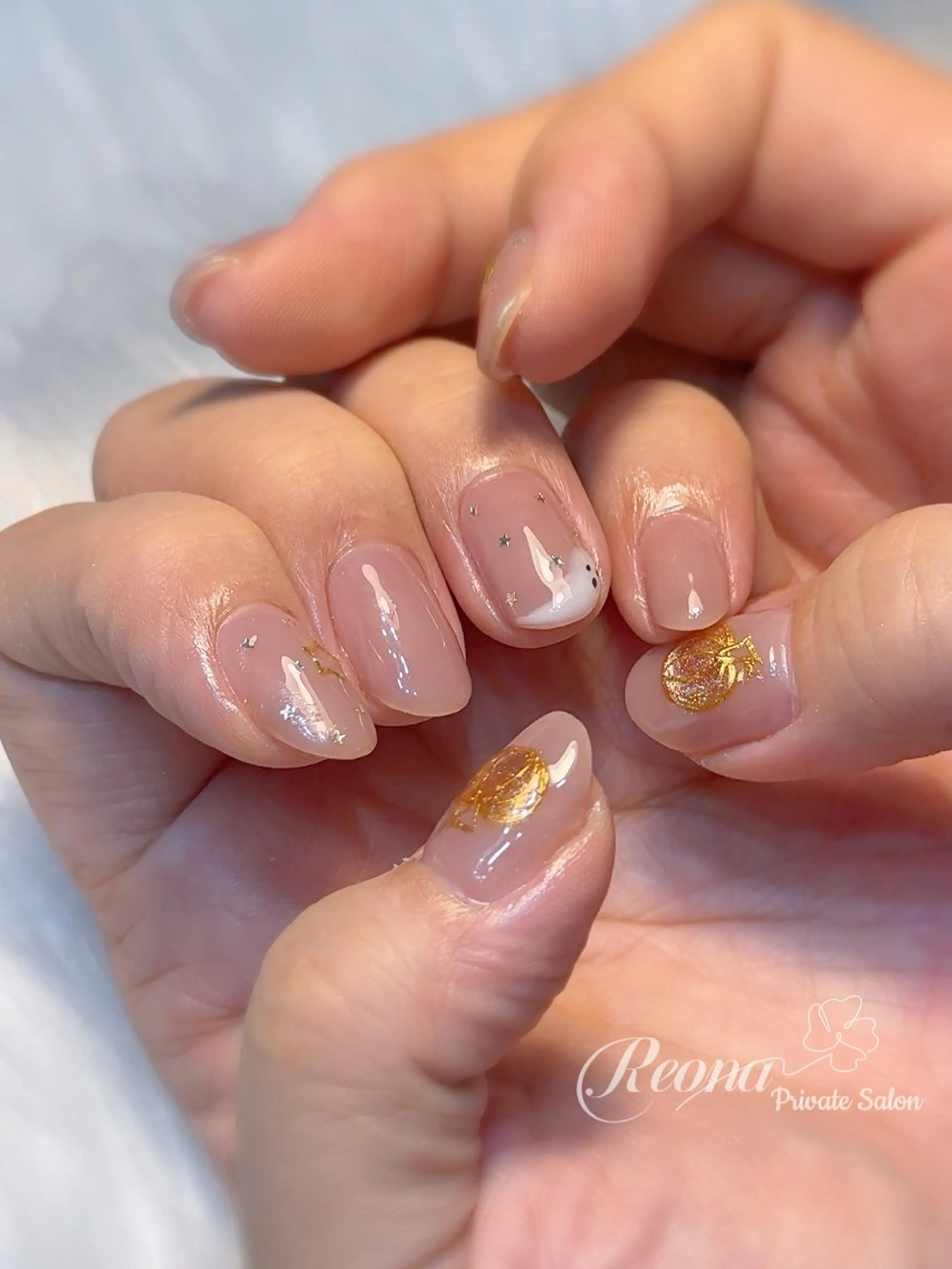 ネイル ジェルネイル ハート マグネットネイル ミラーネイル パラジェル Reona nail所属・Reona Nailのネイルデザイン