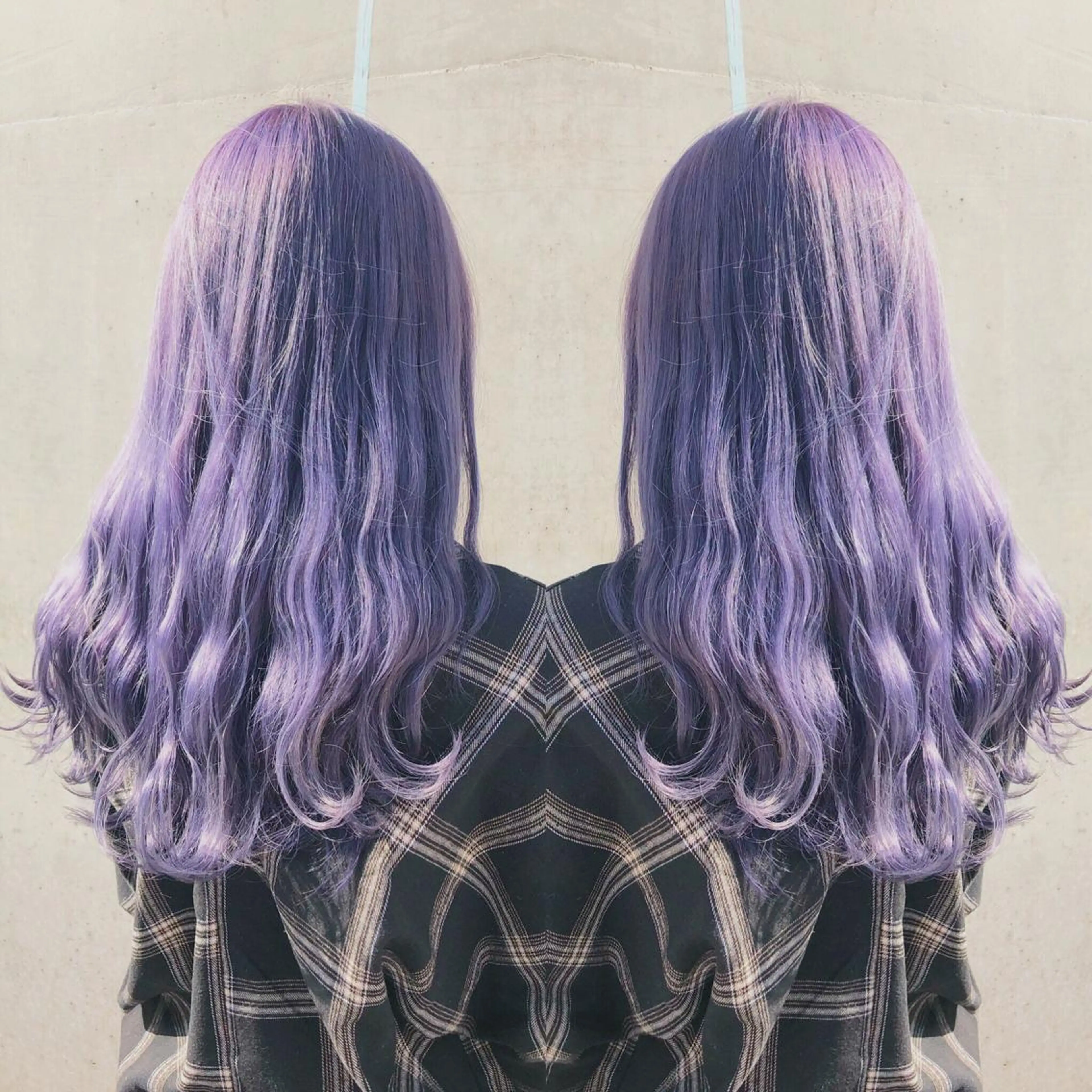 ロング カラー ヘアアレンジ ブリーチ バイオレットカラー ALLY（アリー）所属・ミニモお気に入り数 No.1宍戸雄弥のヘアスタイル