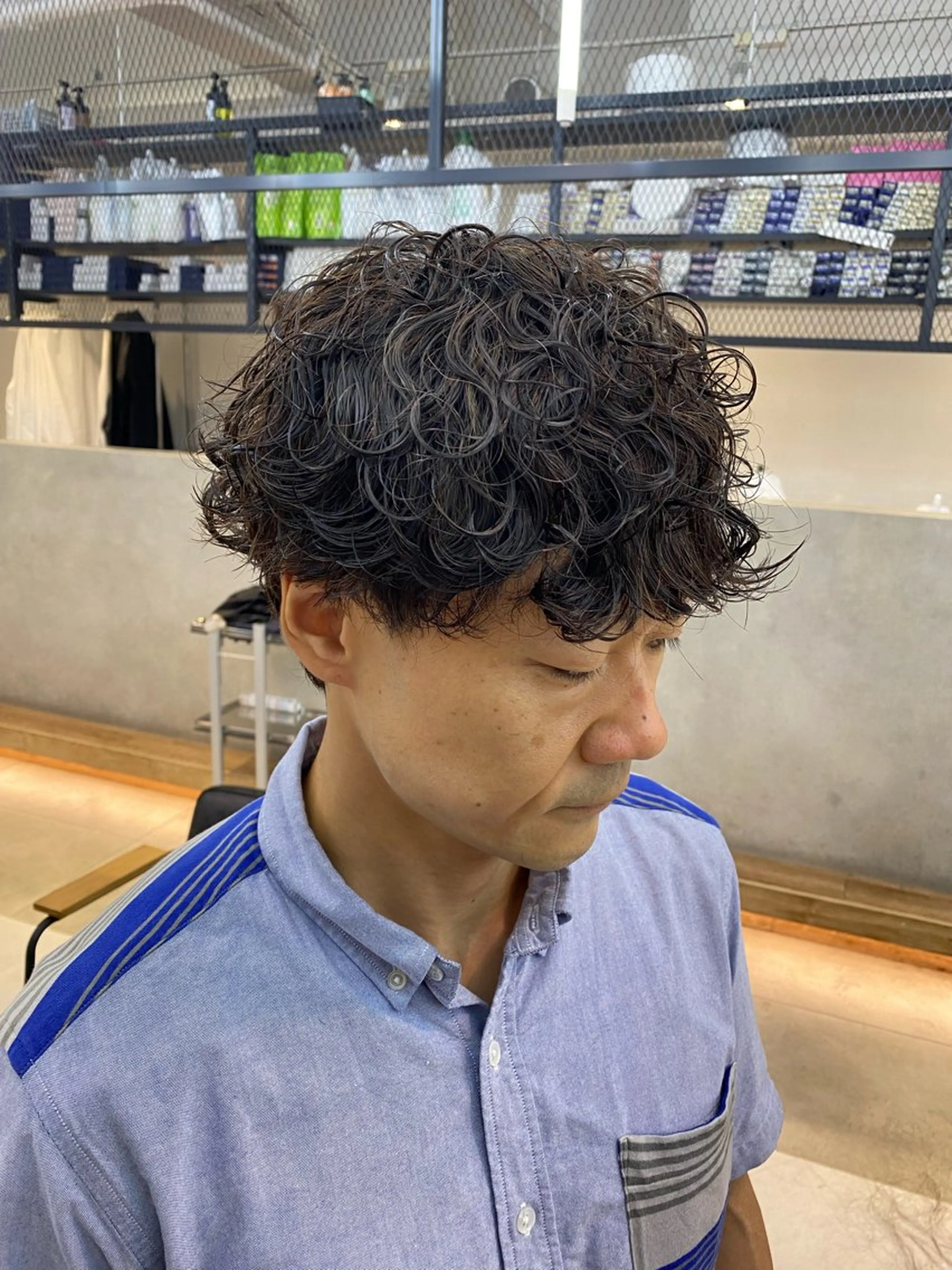 パーマ メンズ カット パーマ 新宿【メンズパーマ】 塩澤太一のヘアスタイル
