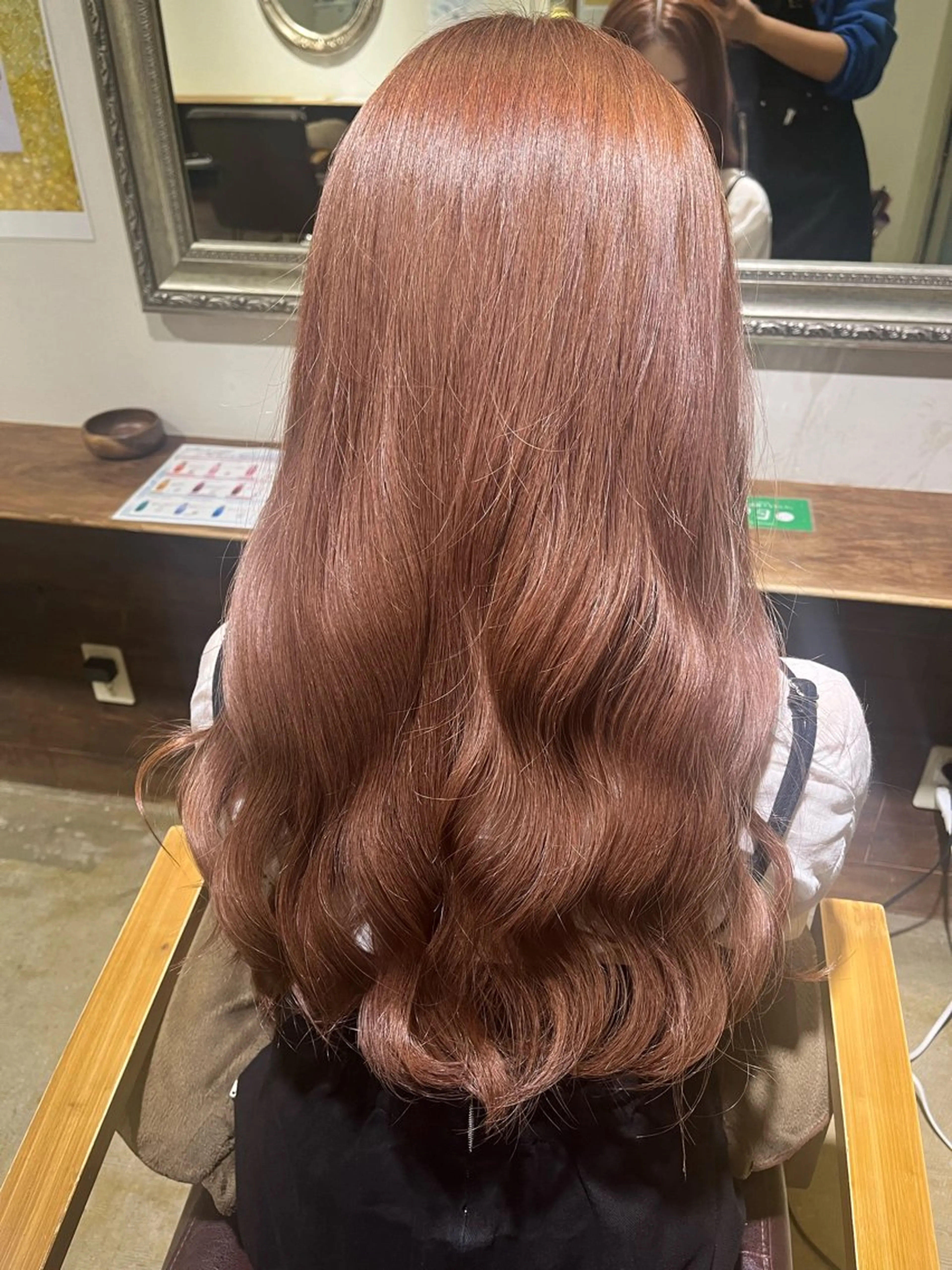 セミロング カラー ベージュカラー ピンクカラー ピンクベージュ カット ヘアカラー トリートメント えんぐちとも／透明感 カラー／博多ボブのヘアスタイル