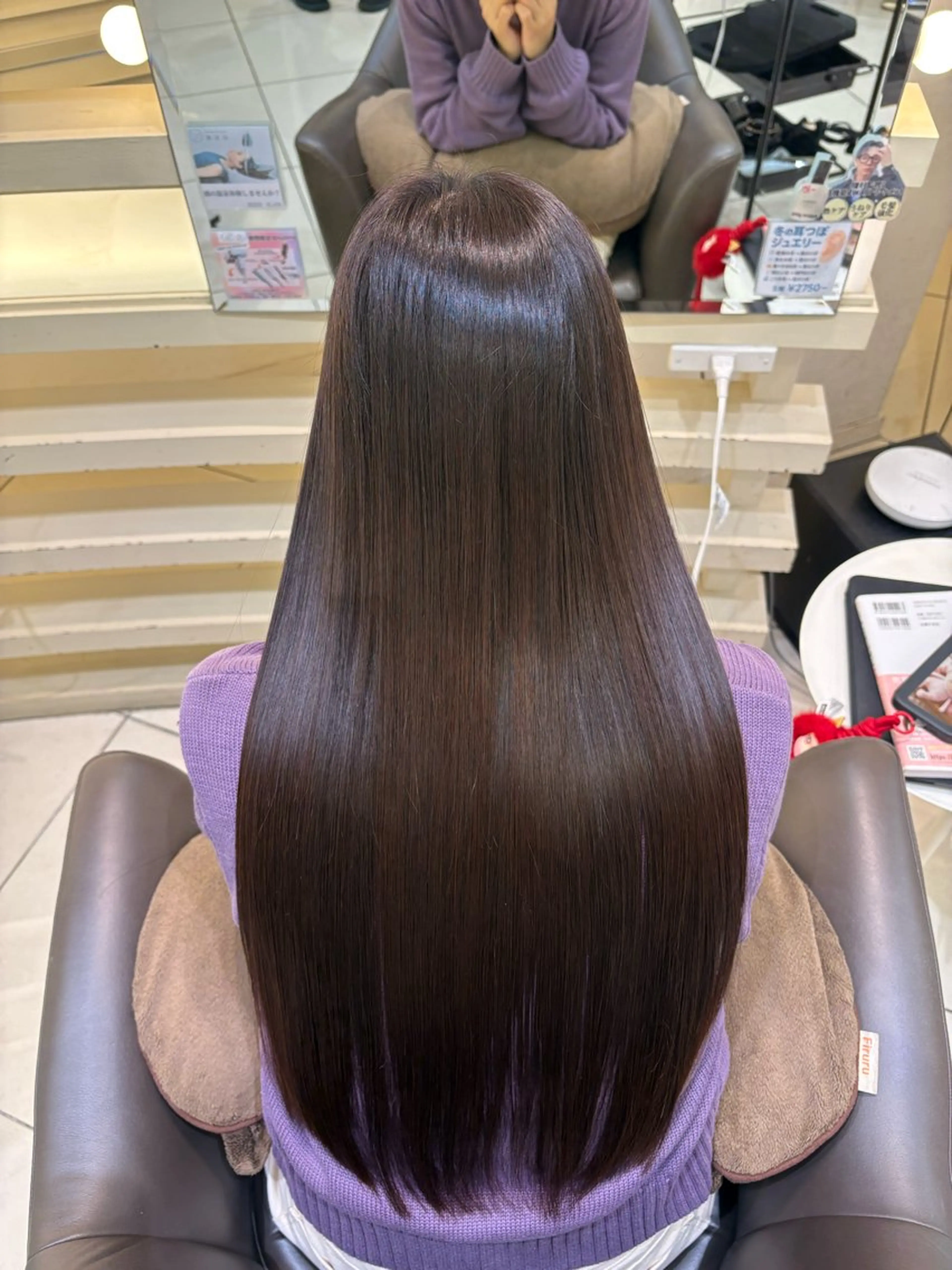 ロング 縮毛矯正 美髪/艶髪×レイヤー カット/チホリのヘアスタイル
