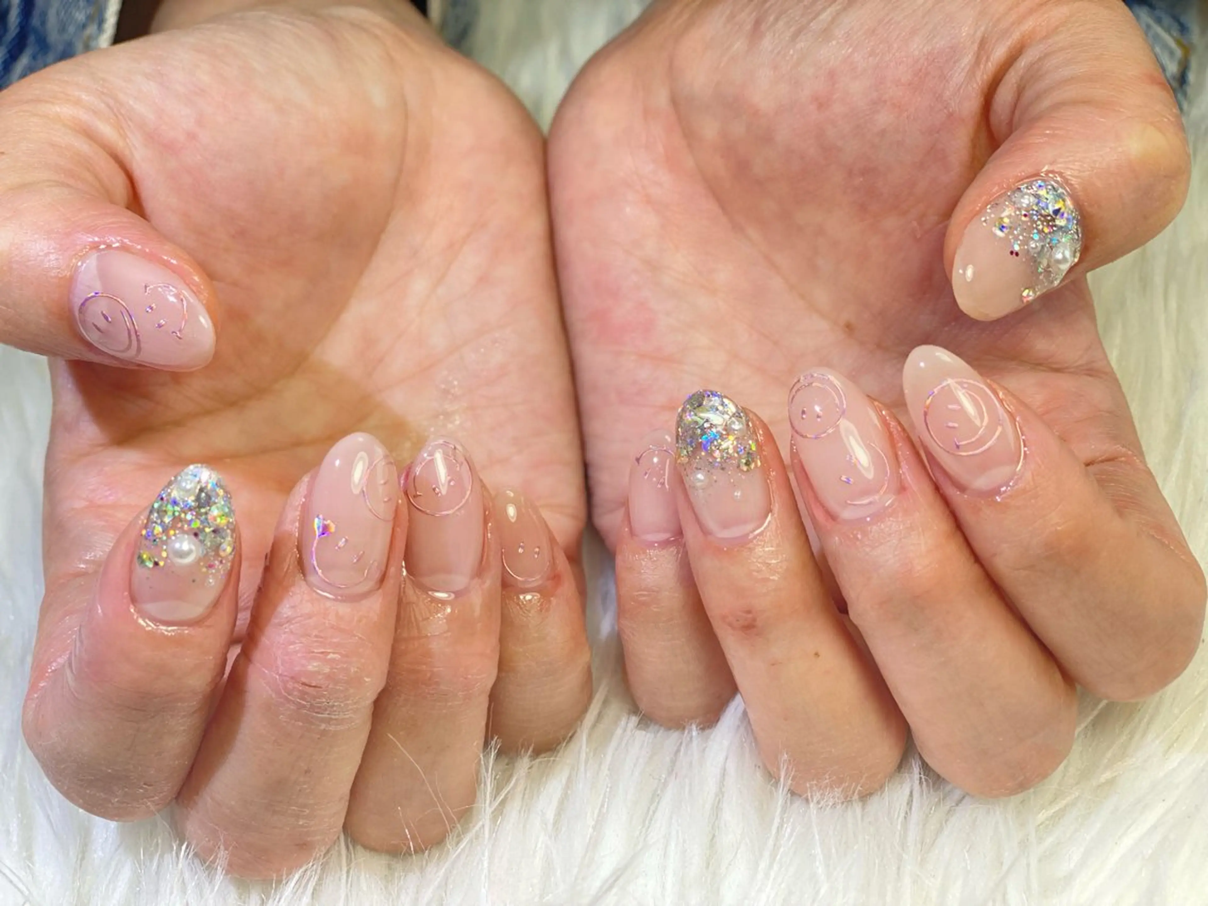 ネイル グラデーション ストーンネイル Esthetic Will所属・will 有希のネイルデザイン